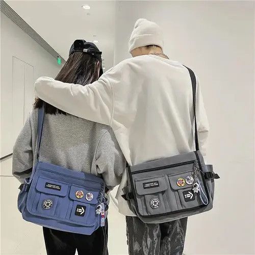 Vintage Harajuku Men Nylon Crossbody Bags Size ONE SIZE - 1 Thumbnail