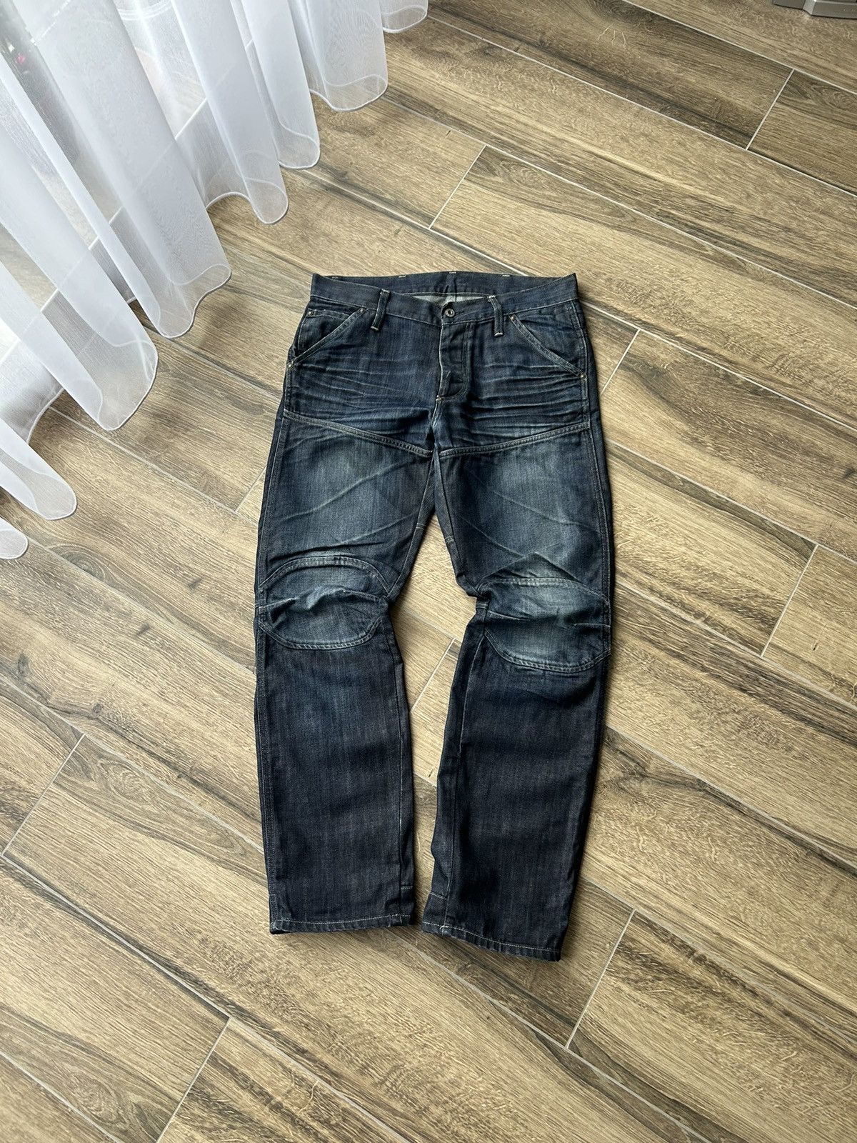 G-Star × Vintage Vintage G star Raw dark denim biker jeans 32/32 mens Size US 32 / EU 48 - 2 Thumbnail