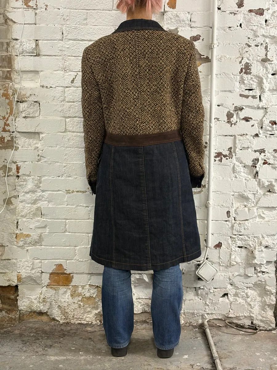 Dolce & Gabbana AW2005 Dolce & Gabbana Hybrid Wool & Denim Beige & Blue Long Coat Size S / US 4 / IT 40 - 3 Thumbnail