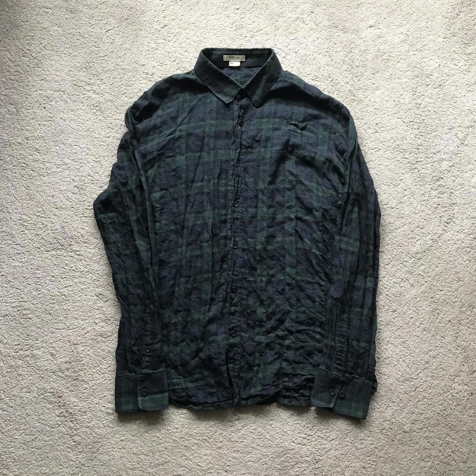 Helmut Lang Helmut Lang Wrinkled Flannel Shirt Size US L / EU 52-54 / 3 - 1 Thumbnail