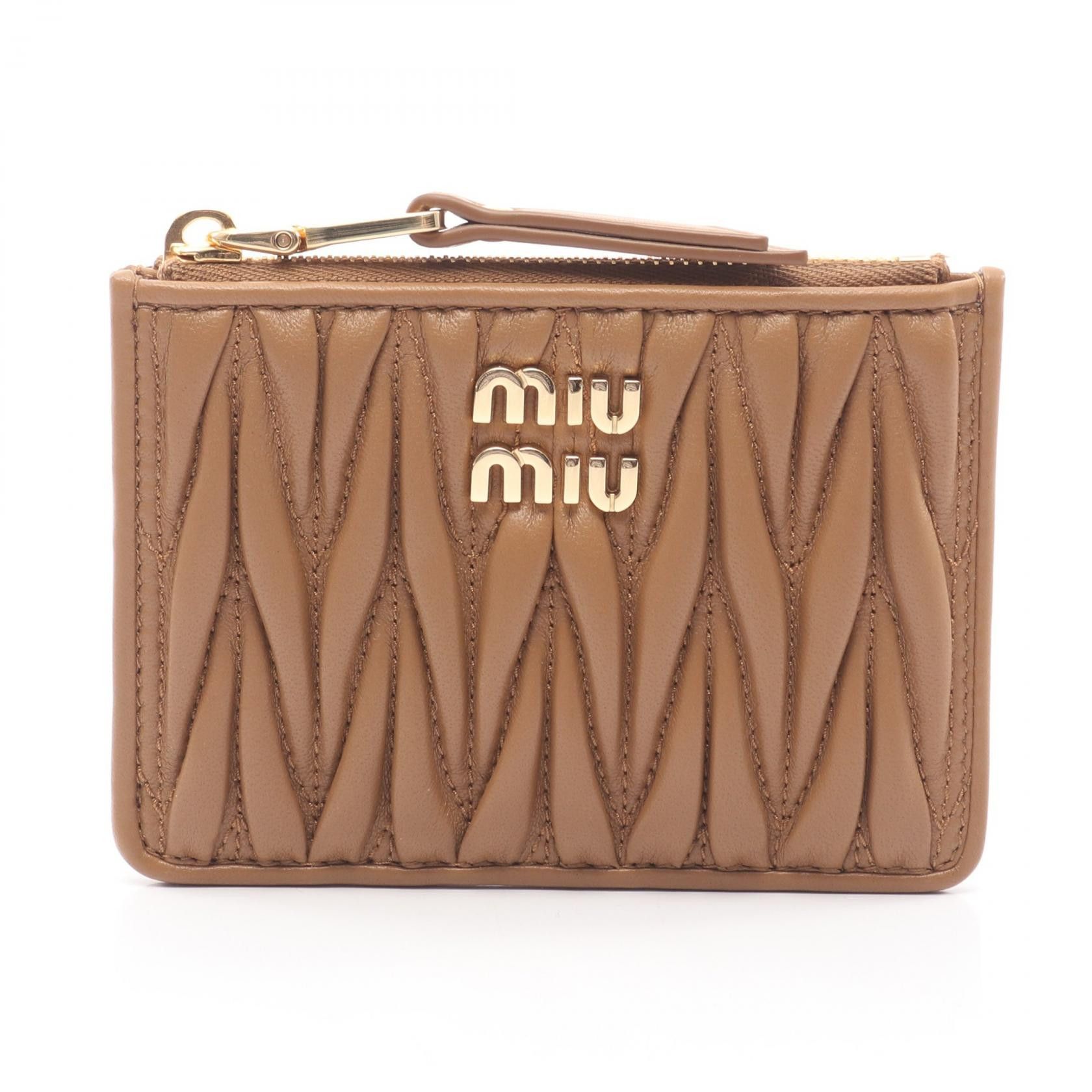 Miu Miu Miu Miu Miu Miu MATELASSE MIU Leather Card Holder Leather Coin Case 5MC093AFPPF098L DUTY FREE for USA Size ONE SIZE - 1 Thumbnail