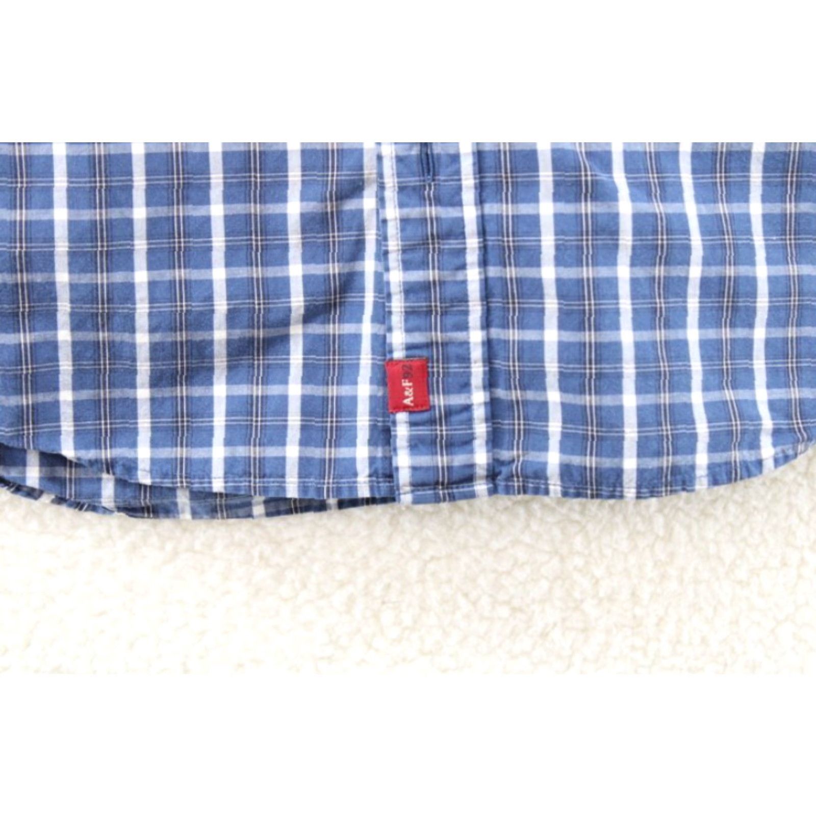 Abercrombie & Fitch VINTAGE Abercrombie & Fitch Muscle Fit Shirt Men Large Blue Plaid Button-Up Casual Streetwear 90s Mens Size US L / EU 52-54 / 3 - 4 Thumbnail