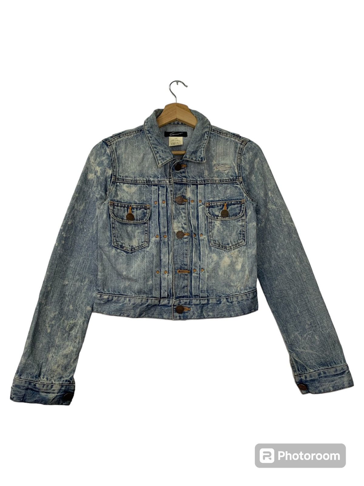 Japanese Brand Stunner crop denim jacket Size US S / EU 44-46 / 1 - 1 Thumbnail