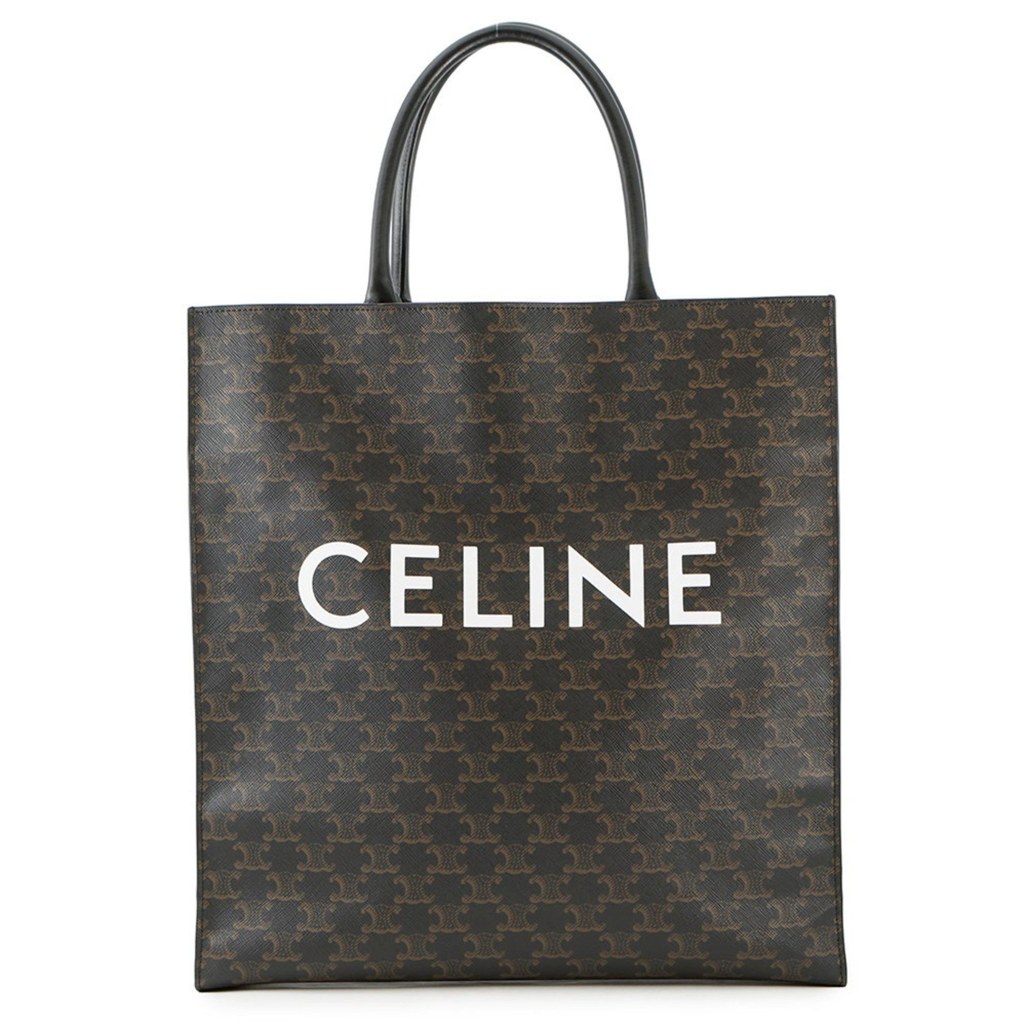 Celine Triomphe Vertical Cabas Tote Bag 190972 CELINE Black
