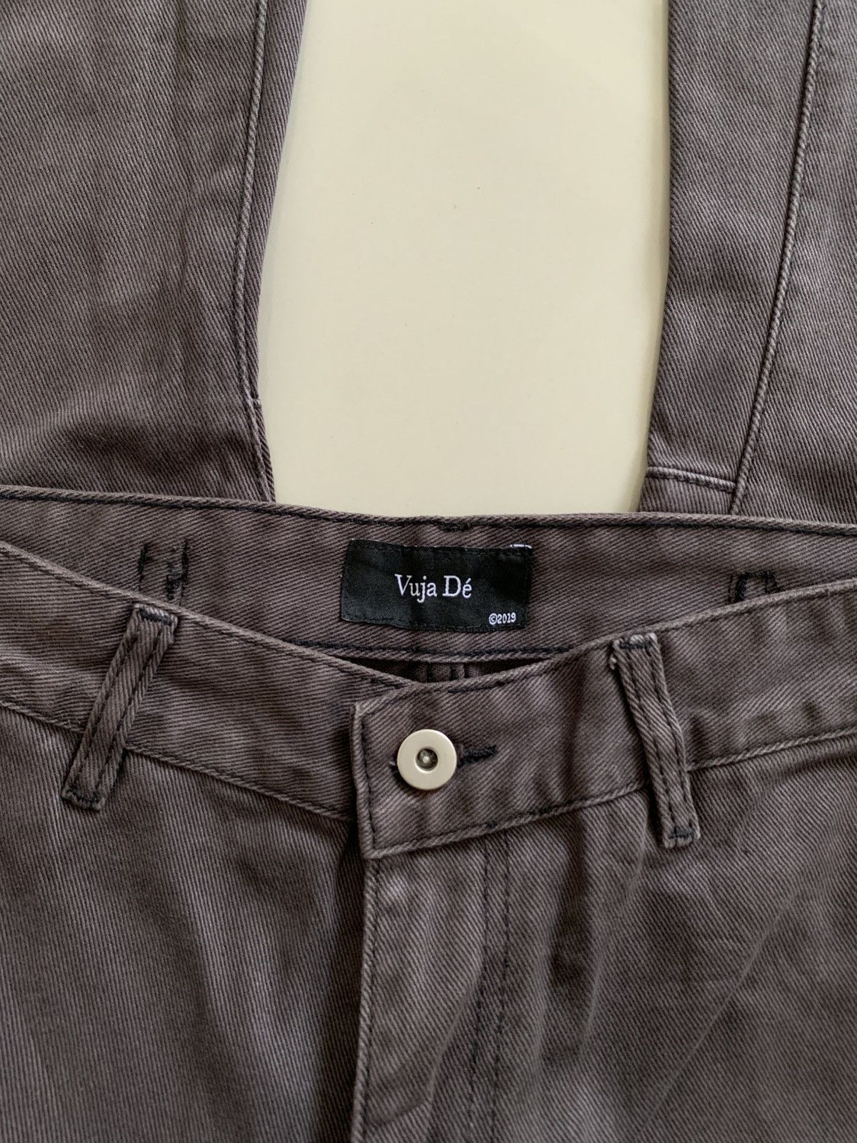 Vuja De Vuja De Carpenter Double Knee Flared Brown Denim Size US 28 / EU 44 - 3 Thumbnail