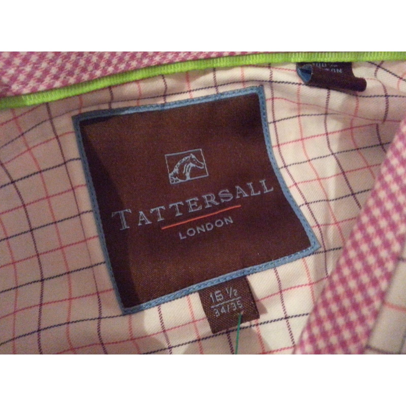 Vintage Mens Tattersall Dress Shirt White 16 1/2 34 35 Cotton Button Shirt Size 42R - 4 Thumbnail