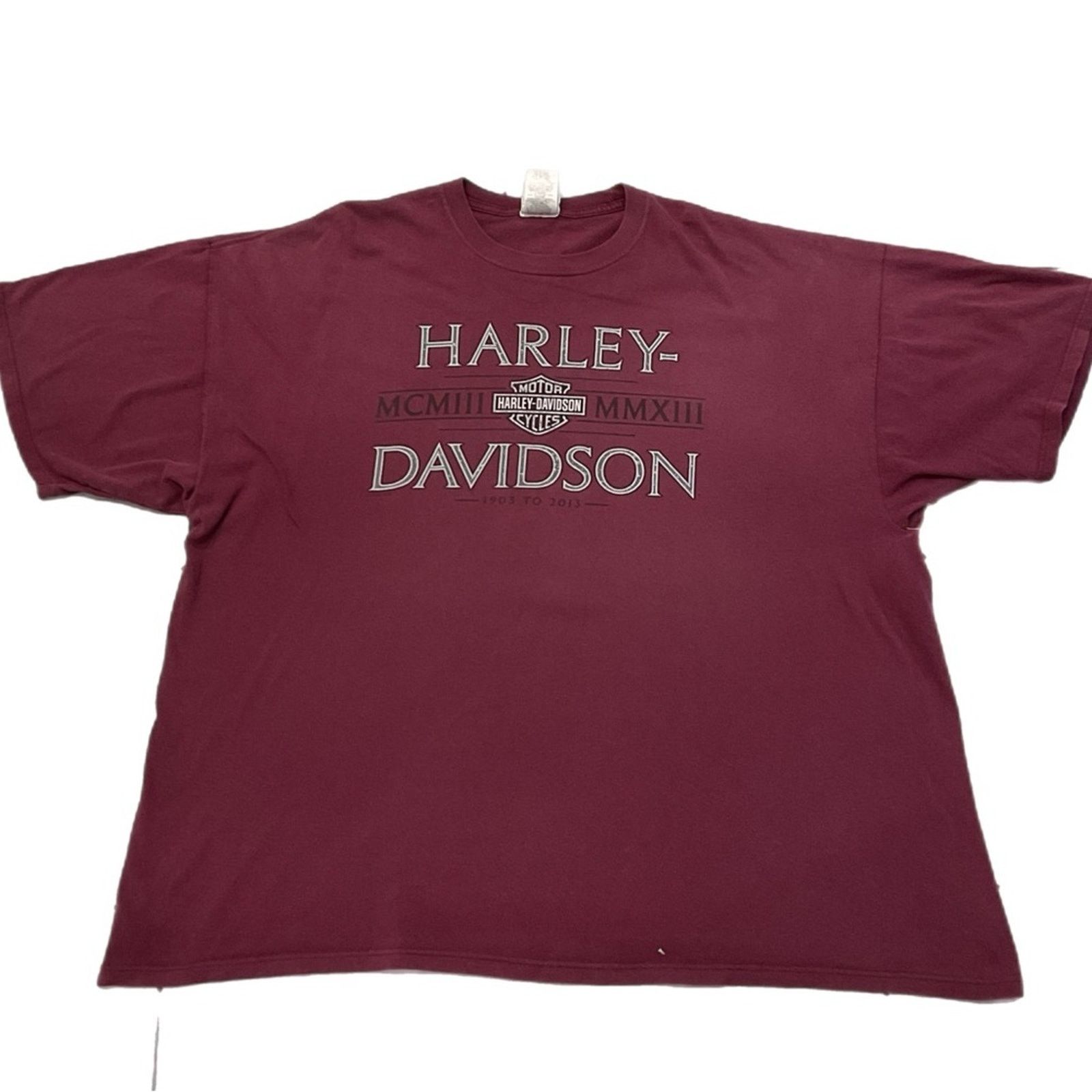 Harley Davidson Harley-Davidson Triples Morgantown WV Maroon T-Shirt Size US XXL / EU 58 / 5 - 1 Thumbnail