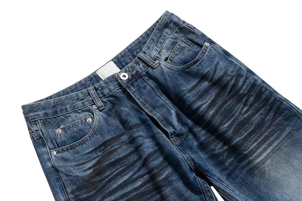 Japanese Brand × Jean Washed Blue Dirty Flare Street Frayed Jean Size US 28 / EU 44 - 6 Thumbnail