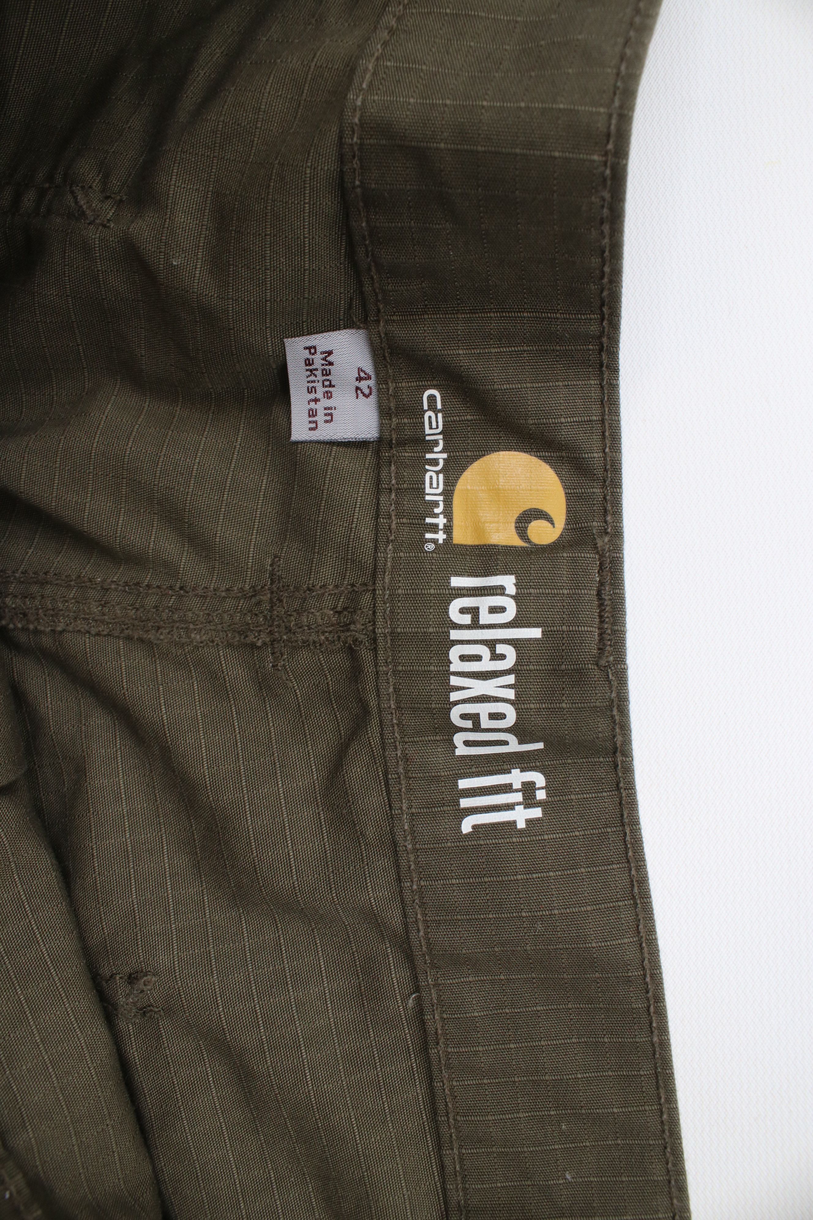 Carhartt × Vintage Vintage Y2K Carhartt Relaxed Fit Ripstop Cargo Shorts Green Size US 42 / EU 58 - 6 Thumbnail