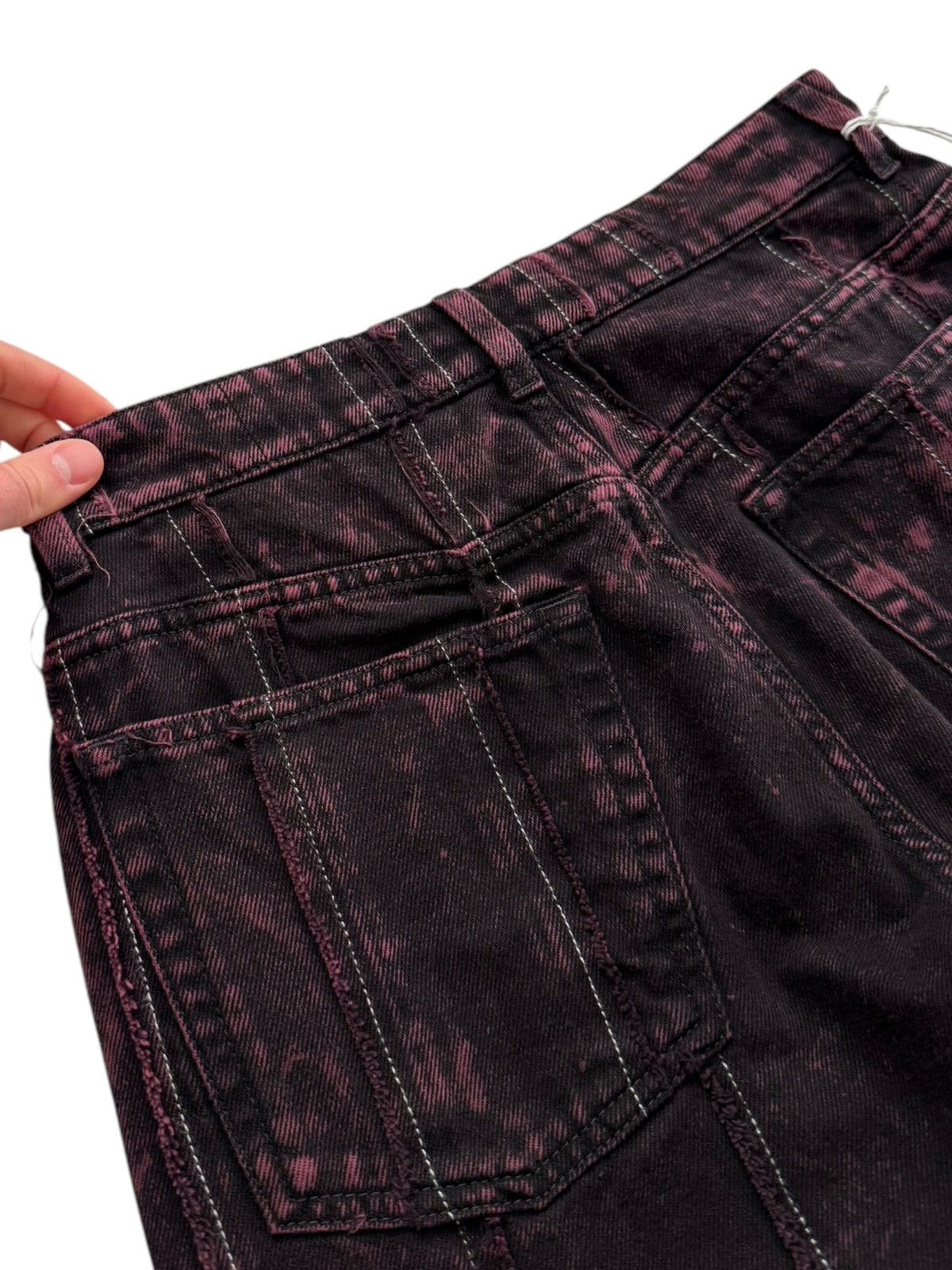 Acne Studios Overdyed Strip Patchwork Denim Jeans Size 26" / US 2 / IT 38 - 13 Thumbnail