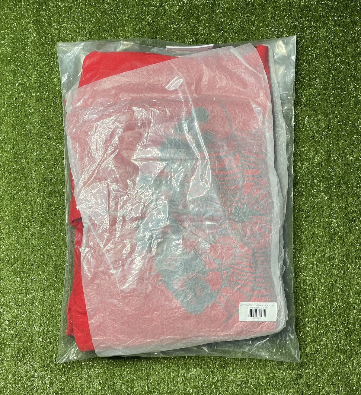 Sp5der Sp5der Worldwide Red OG Web Studded Zip Up Hoodie Size US M / EU 48-50 / 2 - 7 Thumbnail