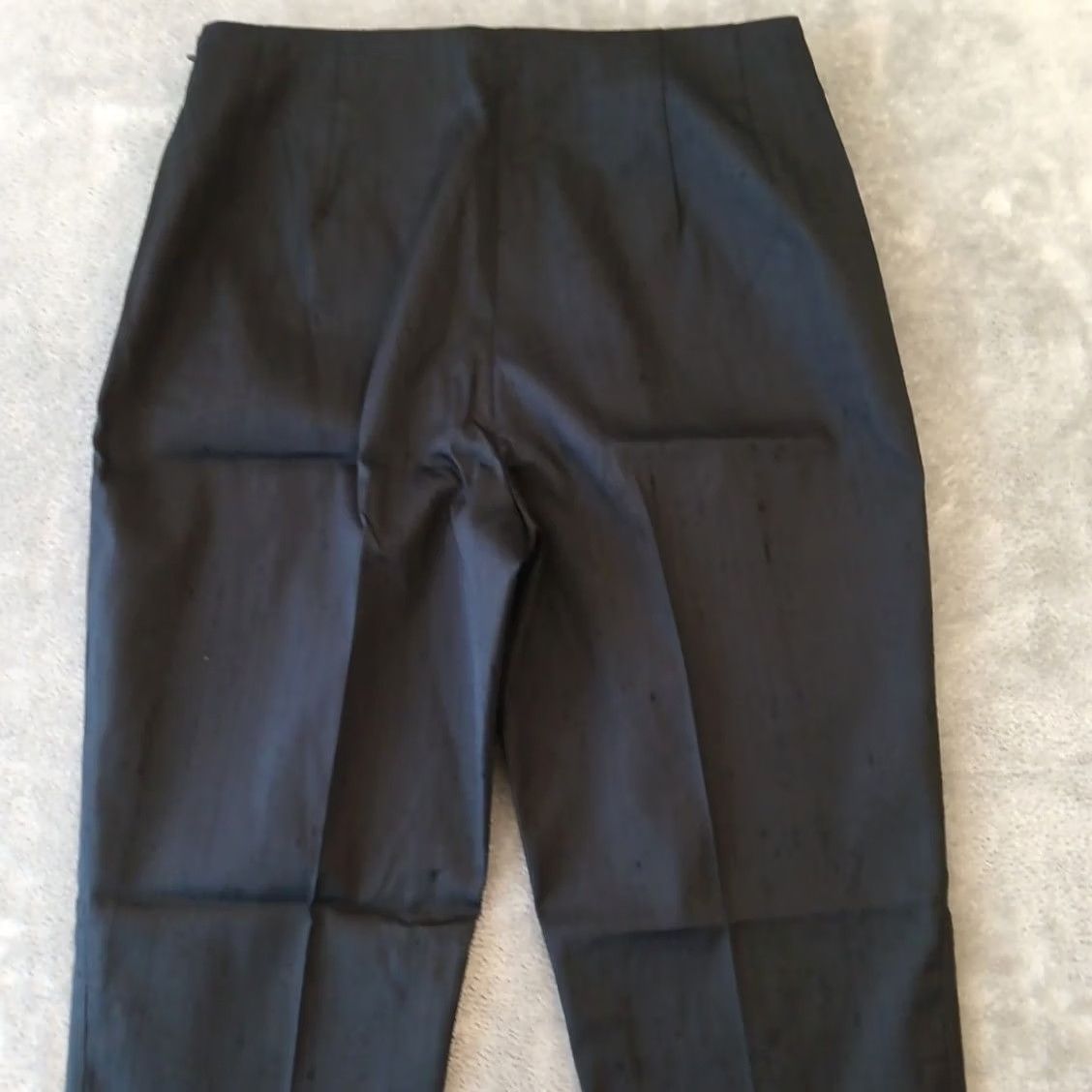 Vintage Chico's Pants Dress Pants Women's 0 Black Lightweight Silk Blend Side Zip 30x27 Straight Inseam 27 Size 25" / US 0 / IT 36 - 7 Thumbnail