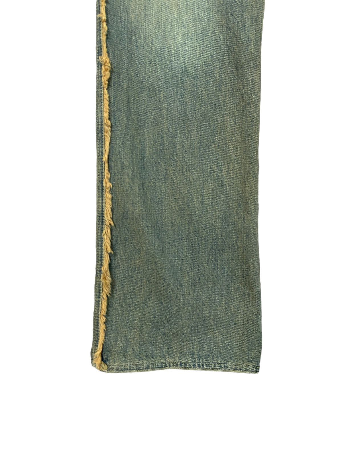 Japanese Brand Flare LIVRE CLAIRE Rare Fur Design Bootcut Denim Size US 29 - 9 Thumbnail