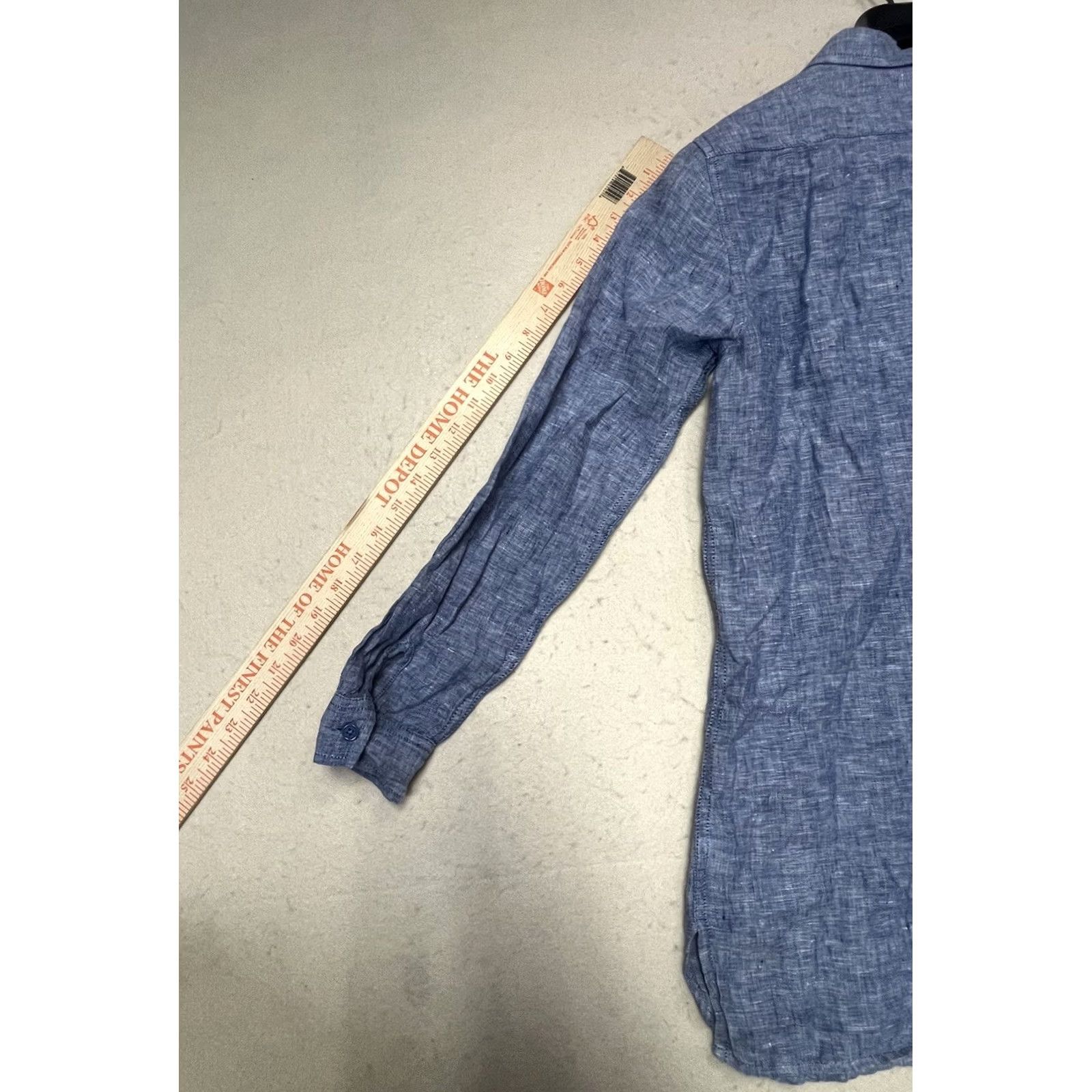 Vintage Garnet Hill Shirt Blue Button Down PP Women Linen Size XXS / US 00 / IT 34 - 5 Thumbnail