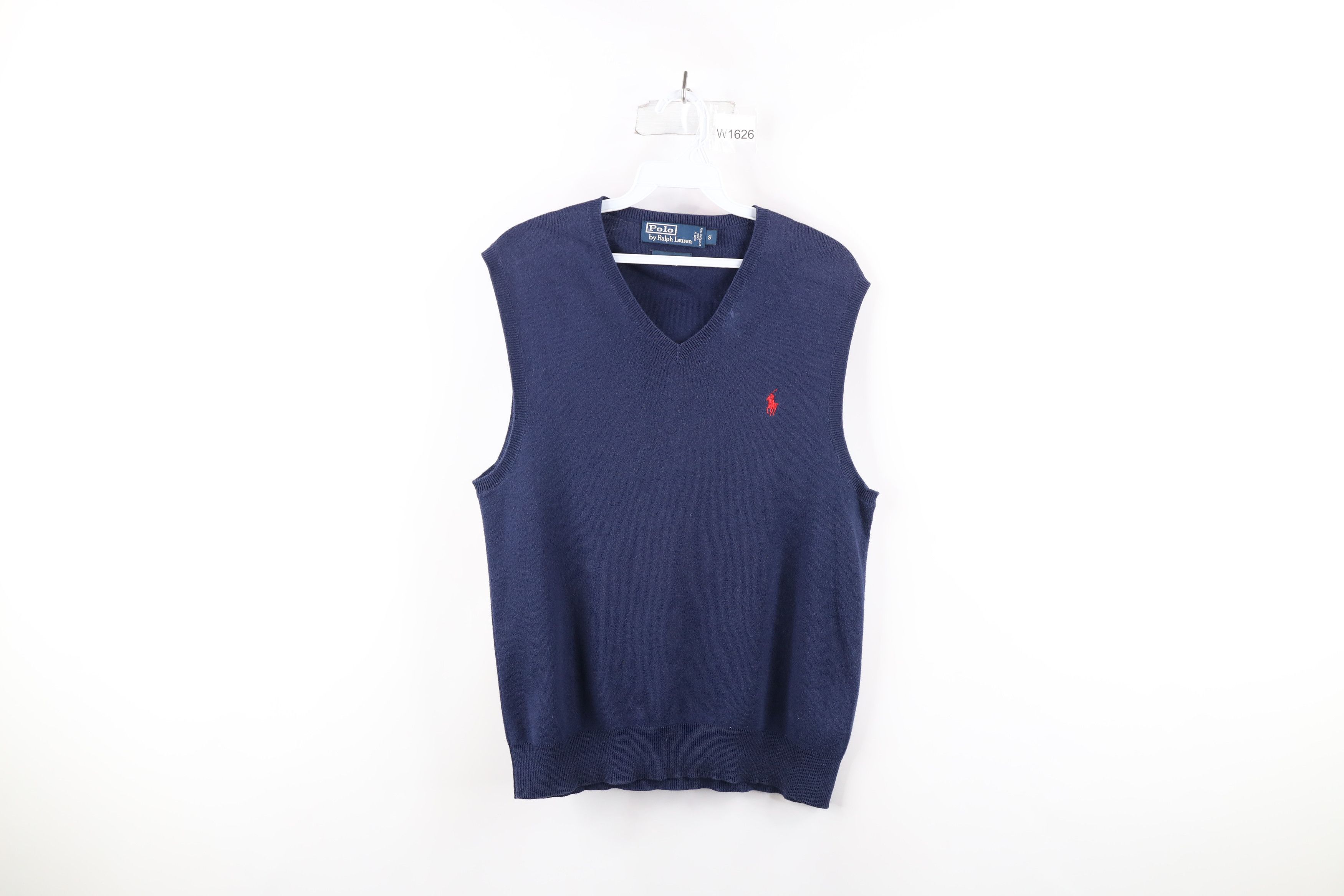 Polo Ralph Lauren Vintage 90s Ralph Lauren Pima Cotton Knit Sweater Vest Blue Size US S / EU 44-46 / 1 - 1 Thumbnail