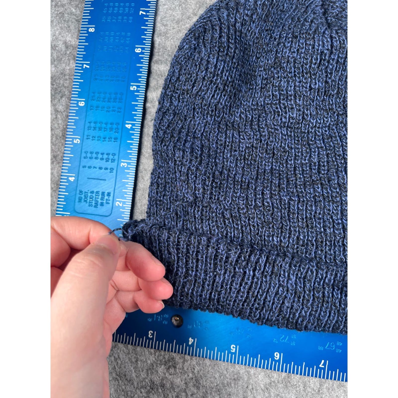 Vintage Unbranded Beanie Adult One Size Blue Black Knit 100% Acrylic Ski Fit Club In Shape Toque Size ONE SIZE - 5 Thumbnail