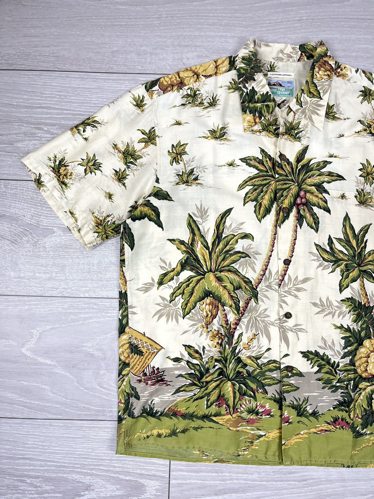 Reyn Spooner Reyn Spooner Egyptian Cotton Over Print Hawaiian Shirt Size US L / EU 52-54 / 3 - 3 Thumbnail