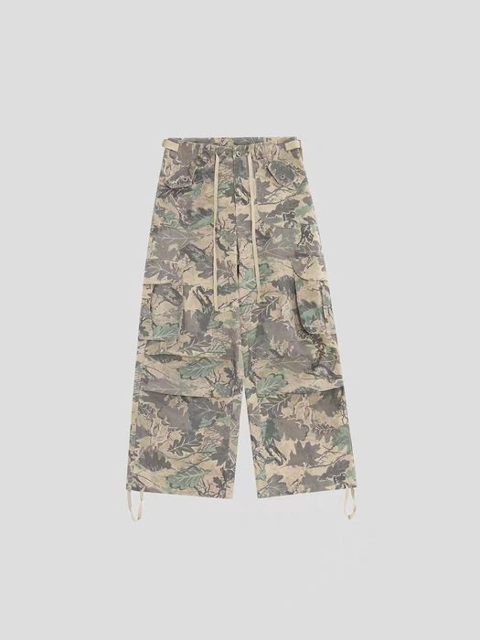 Vintage Camouflage leaf pattern workwear wide-leg casual pants | Grailed