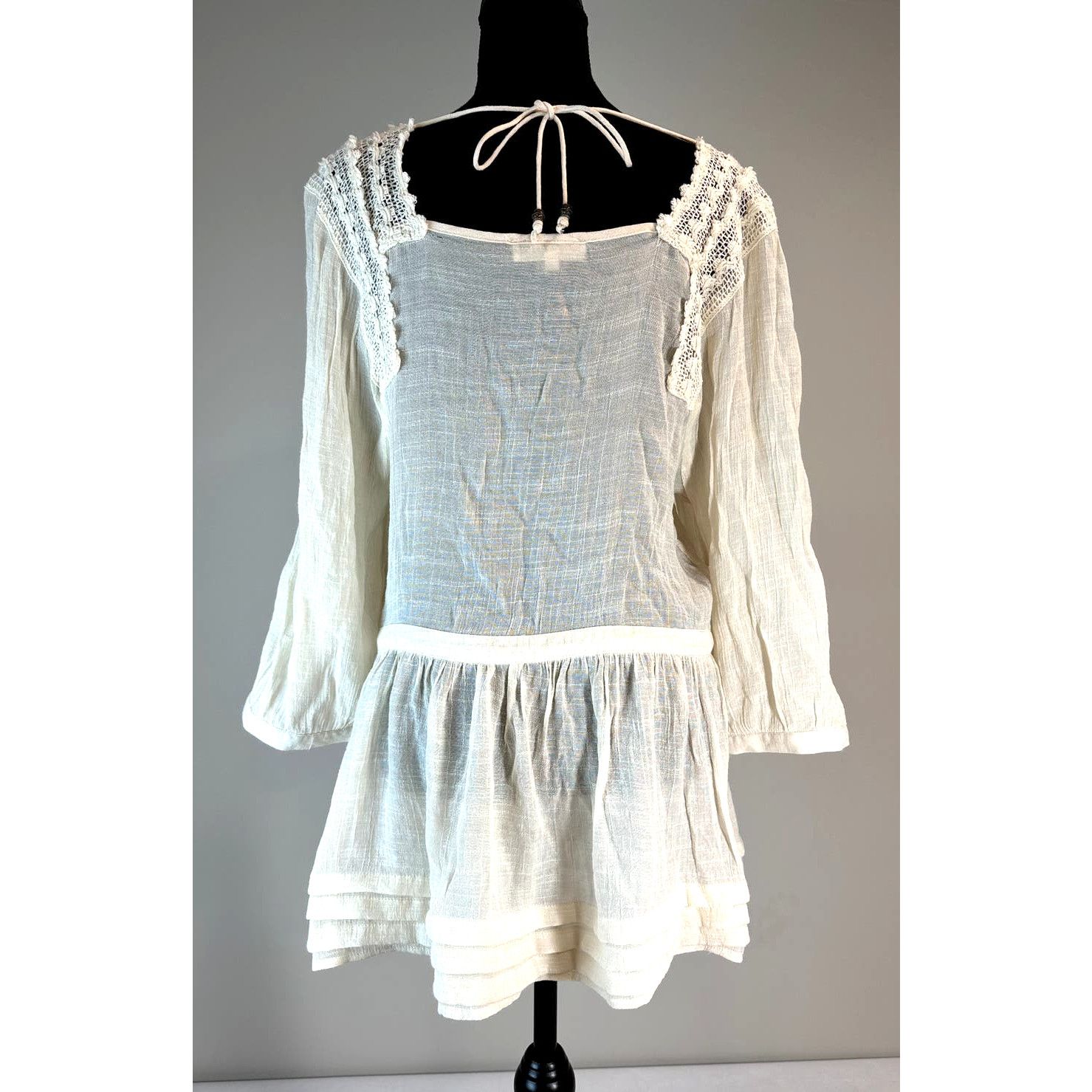Other Entro Tunic Dress Rayon Blend Cream Colored - Size Large Size L / US 10 / IT 46 - 1 Thumbnail