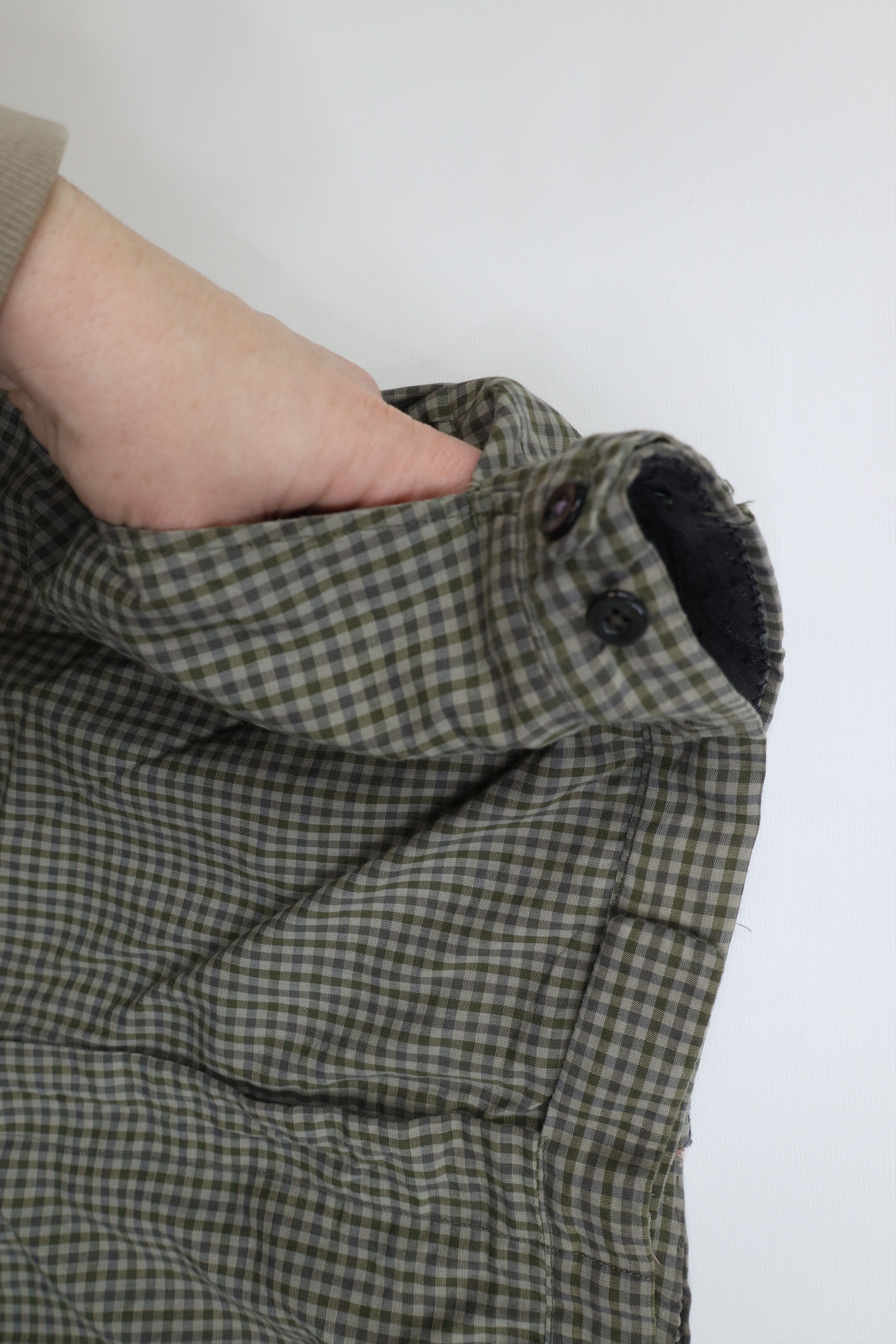 Vintage Vintage 50s Streetwear Knee Chino Shorts Green Plaid USA Size US 40 / EU 56 - 7 Thumbnail