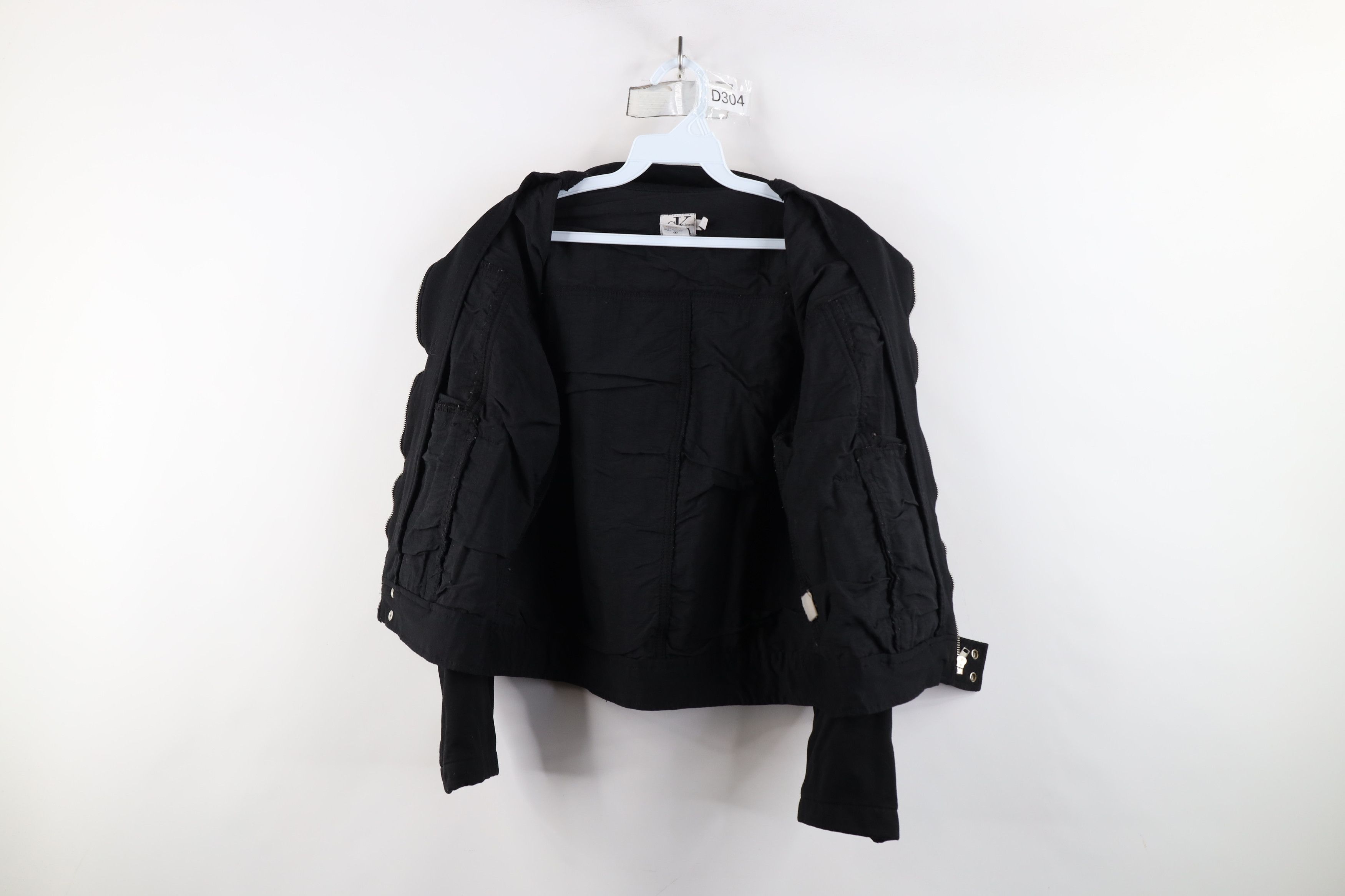 Calvin Klein × Vintage Vintage 90s Calvin Klein Cropped Babydoll Bomber Jacket Size L / US 10 / IT 46 - 11 Thumbnail