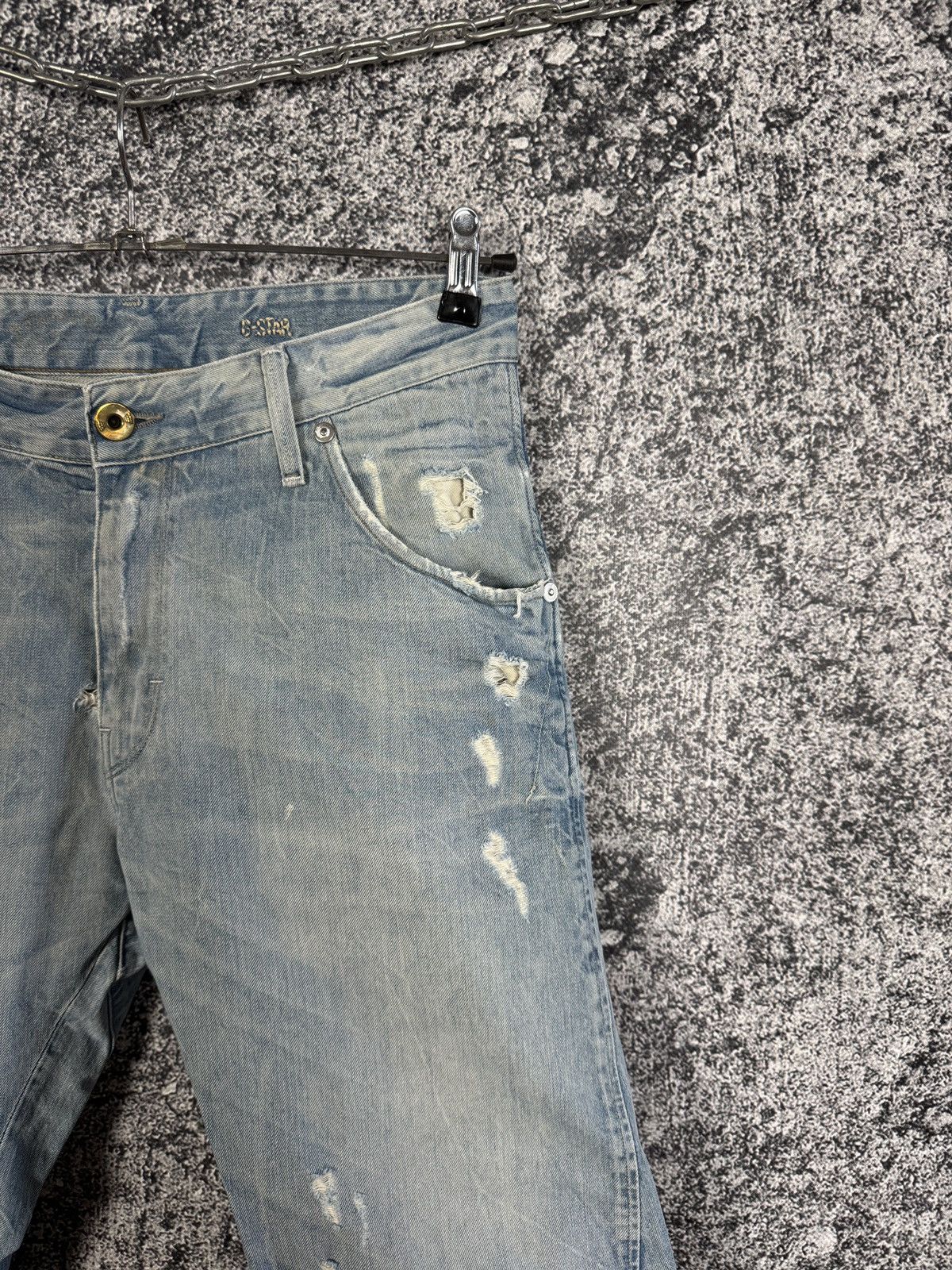 G-Star G-Star RAW Arc 3D Loose Tapered Jeans Distressed Italy Sz 30 Size US 30 / EU 46 - 3 Thumbnail
