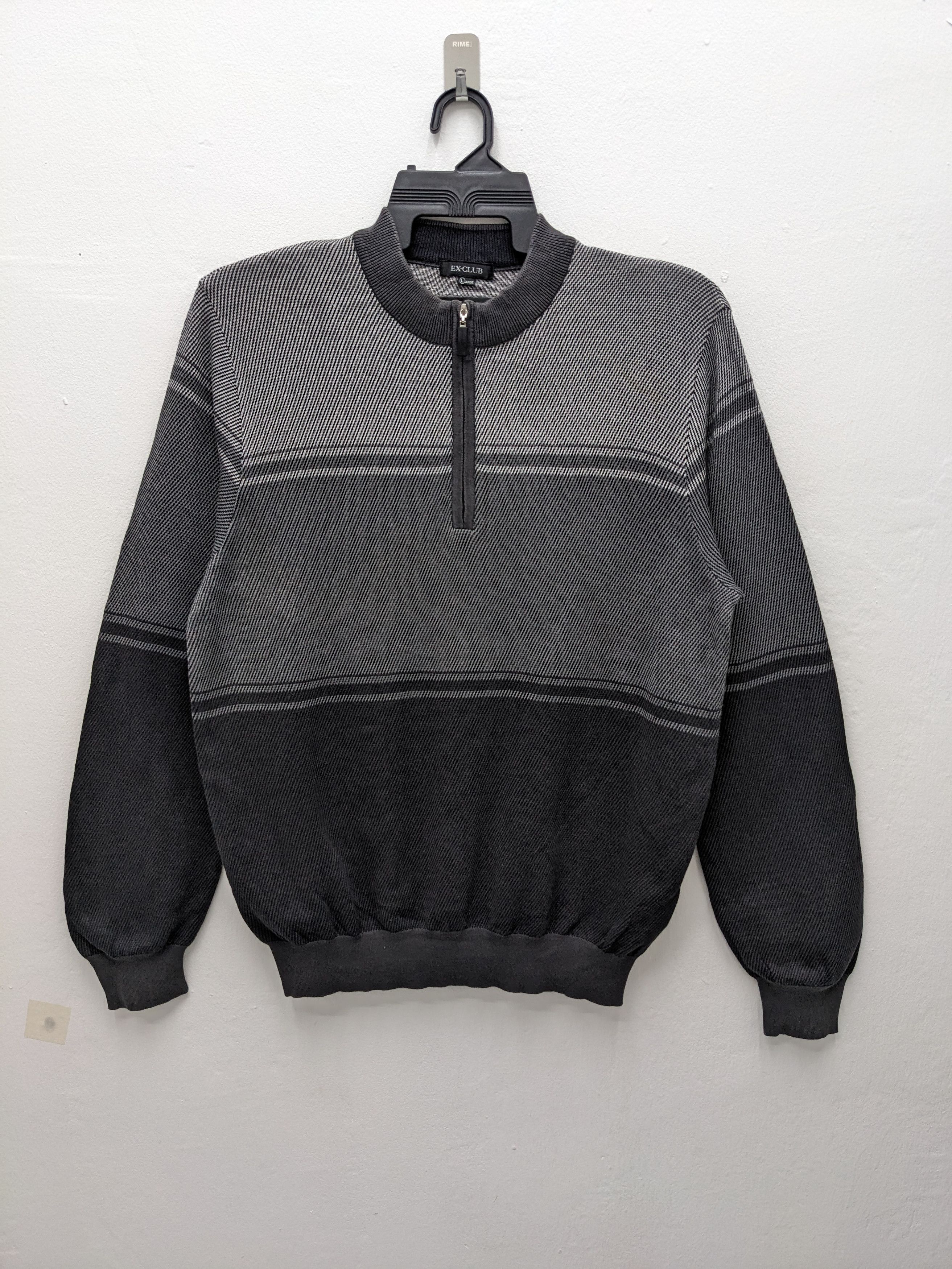 Japanese Brand Vintage EX-CLUB Renown Geometric Knit Sweatshirt Size US L / EU 52-54 / 3 - 2 Thumbnail