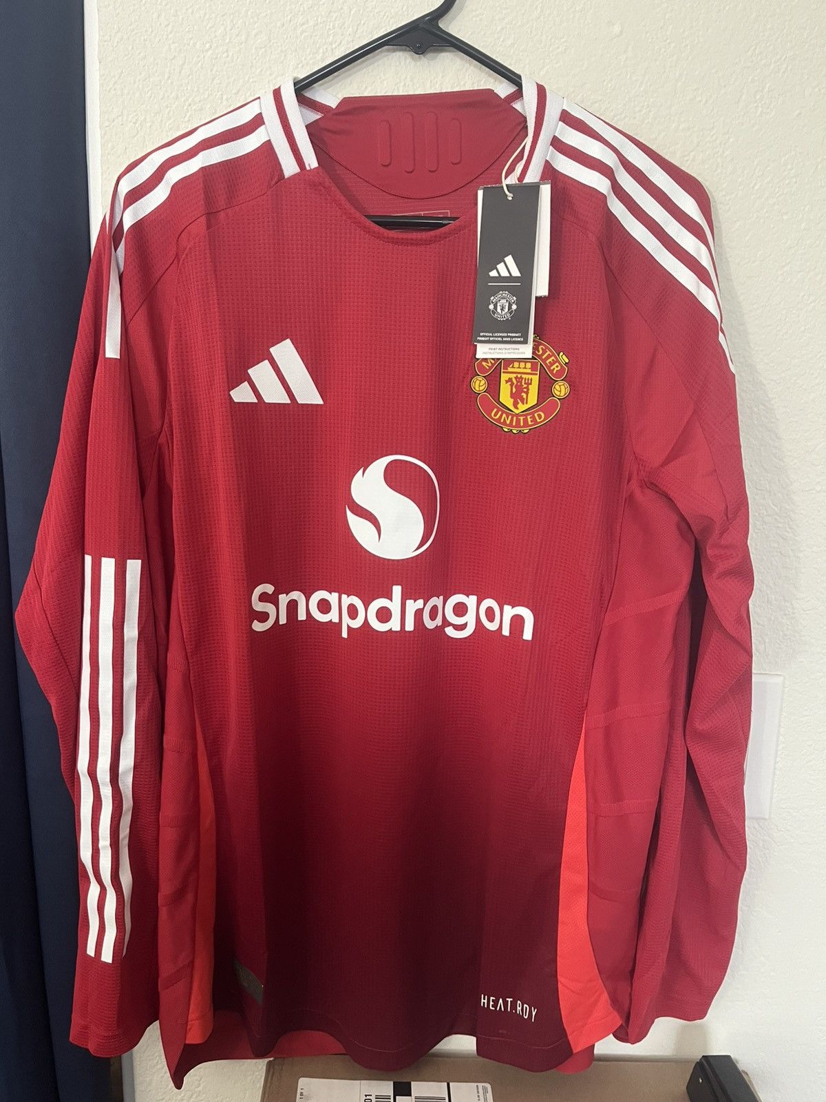 Adidas Adidas Manchester United 2024/25 Authentic Soccer Jersey Size US L / EU 52-54 / 3 - 1 Thumbnail