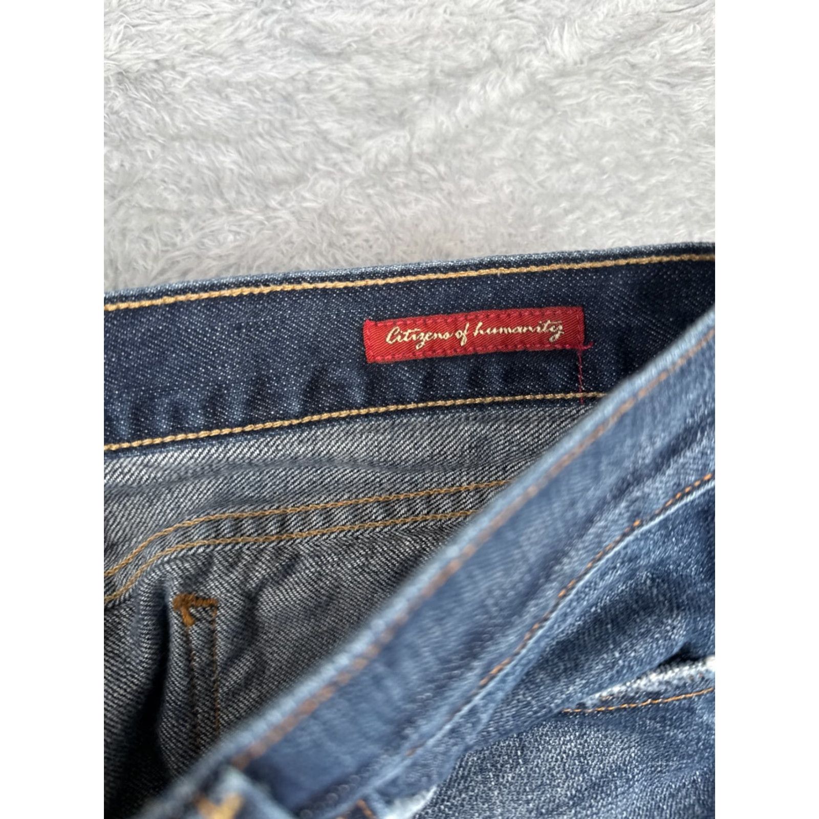 Citizens Of Humanity Citizens of Humanity Women's Jeans 29 Blue Denim Kelly 001 Low Rise Bootcut 30x31 Distressed Relaxed Fit Size 29" - 6 Thumbnail