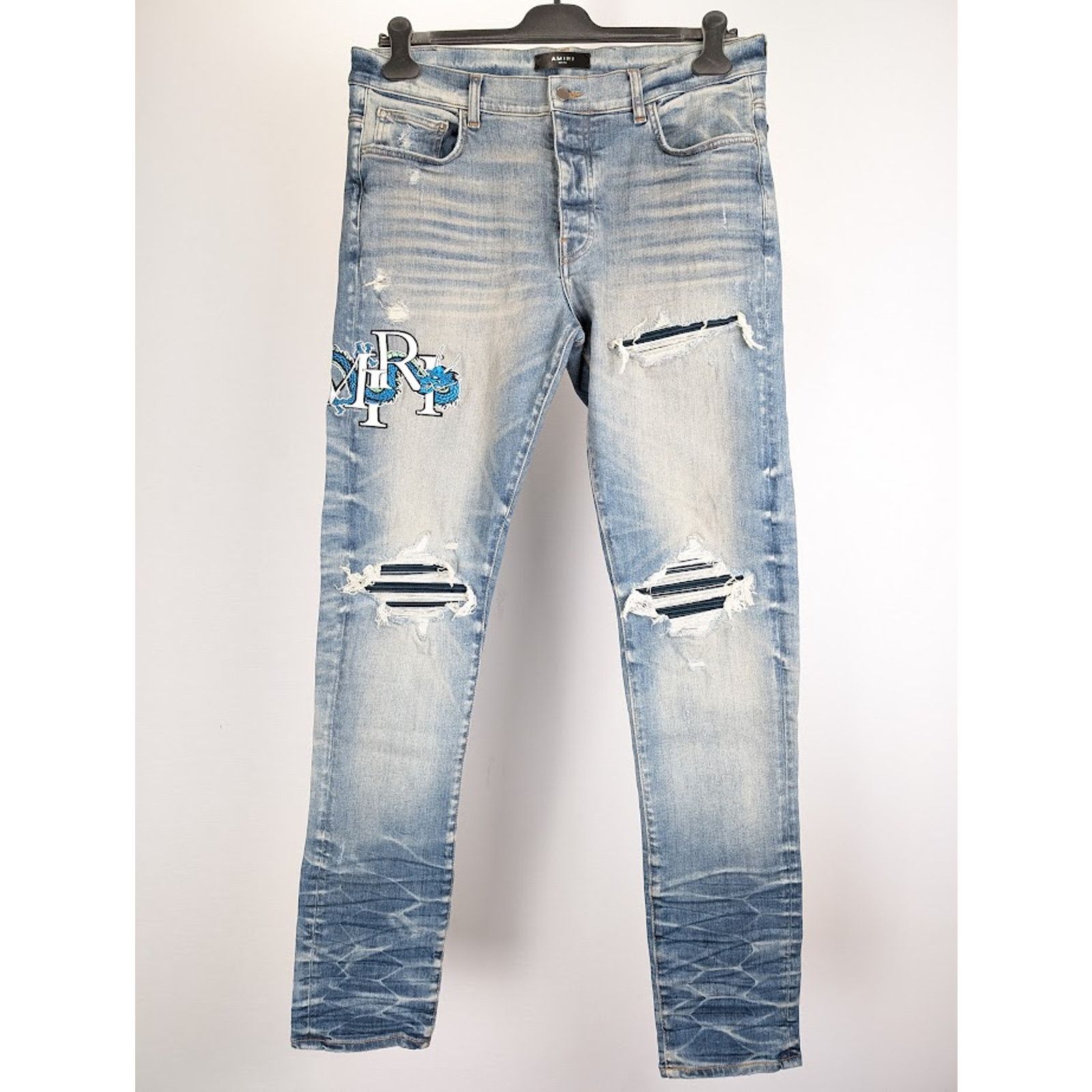 Amiri o1rshd1 Dragon MX1 Jeans in Vintage Indigo Size US 34 / EU 50 - 2 Thumbnail