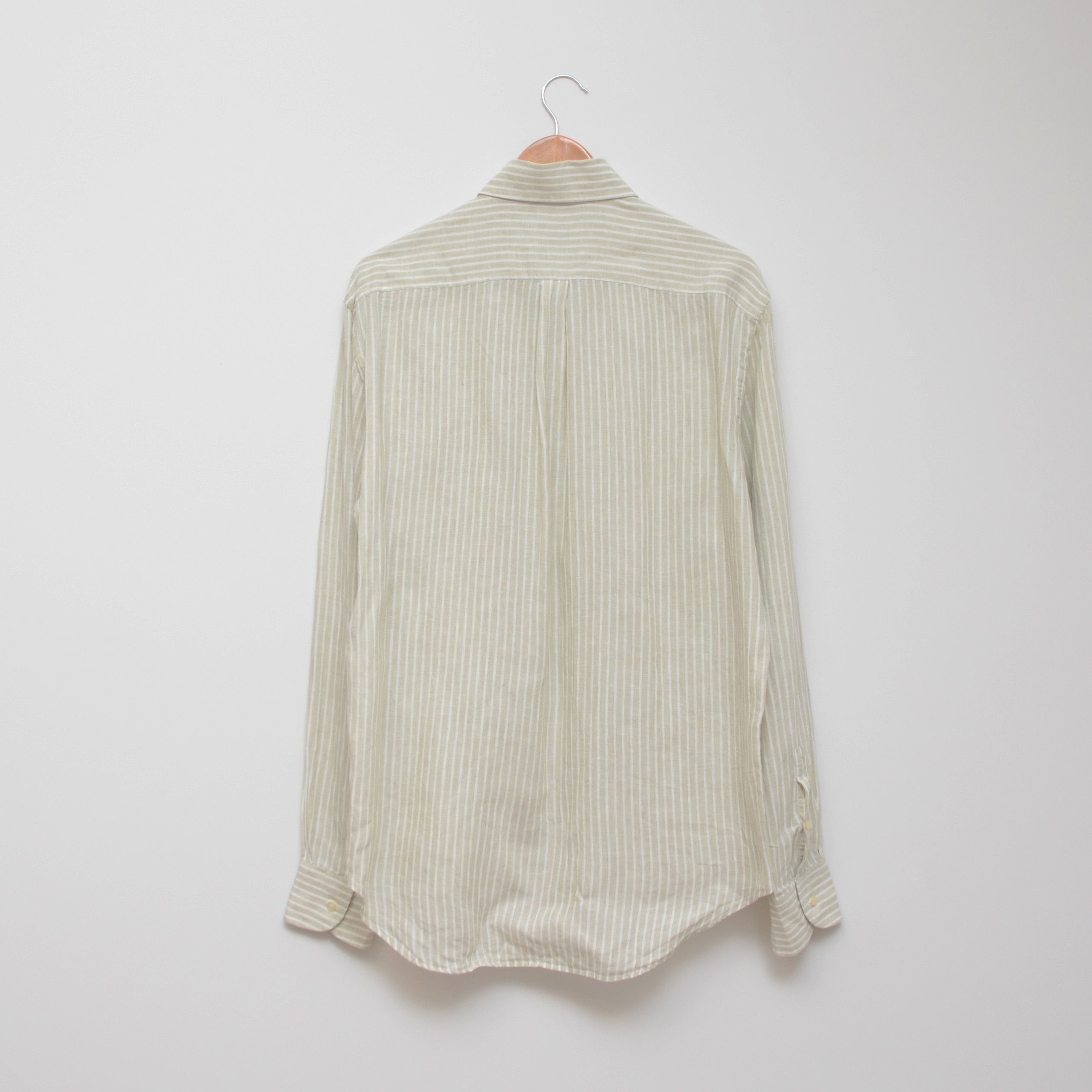 Boggi Boggi Milano 100% Pure Linen Shirt Striped Size US L / EU 52-54 / 3 - 3 Thumbnail