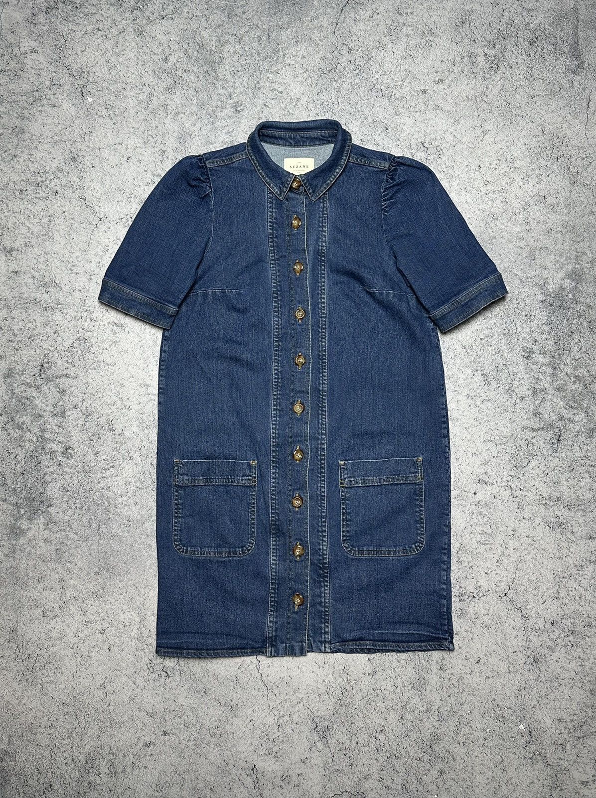 Sezane Sezane Almette Denim Shirt Mini Buttons Dress Size S / US 4 / IT 40 - 1 Thumbnail