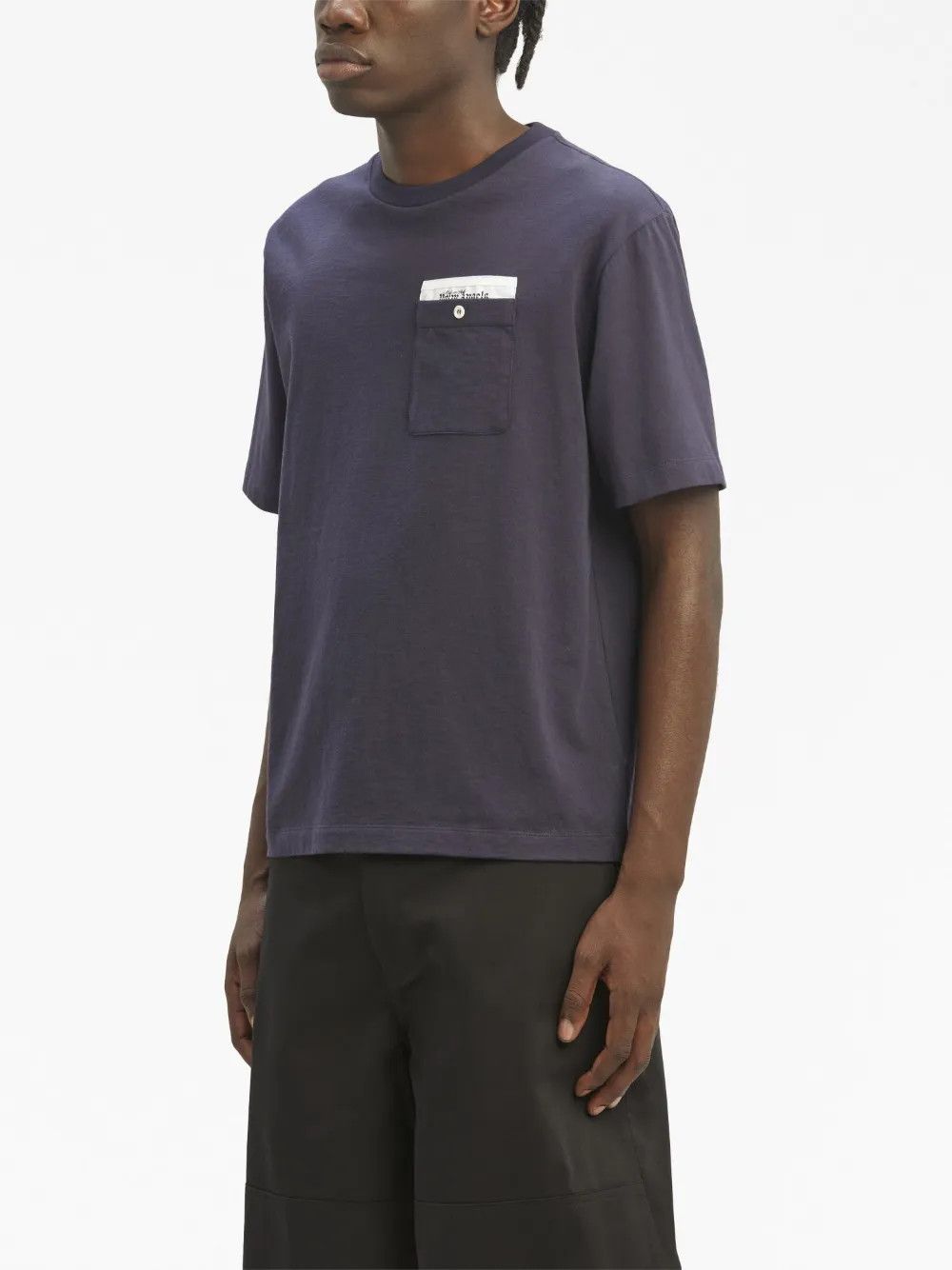 Palm Angels o1y0325 Logo Crewneck T-Shirt in Midnight Blue Size US XL / EU 56 / 4 - 4 Thumbnail
