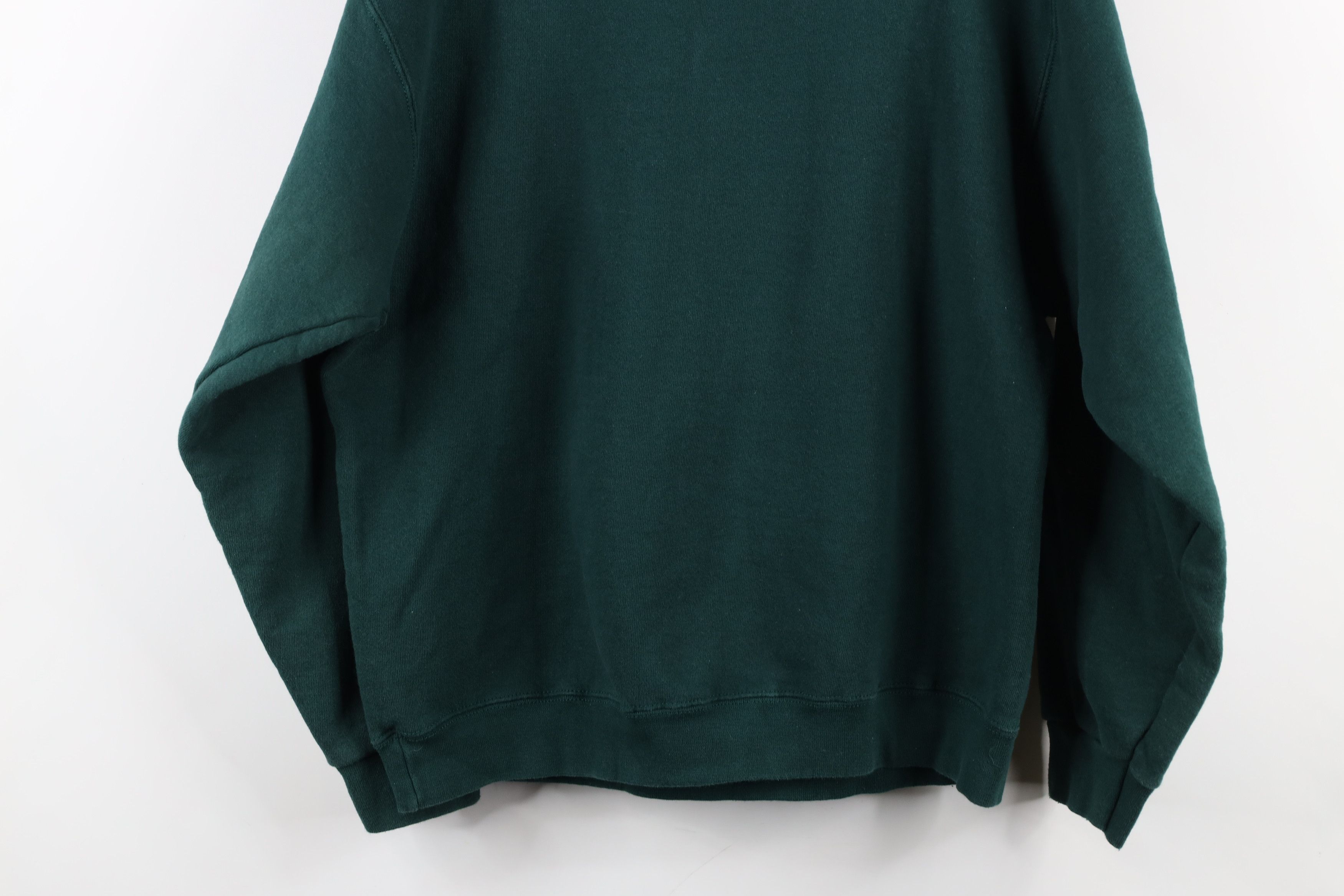 Vintage Vintage 90s Streetwear Heavyweight Sweatshirt Hunter Green Size US L / EU 52-54 / 3 - 11 Thumbnail
