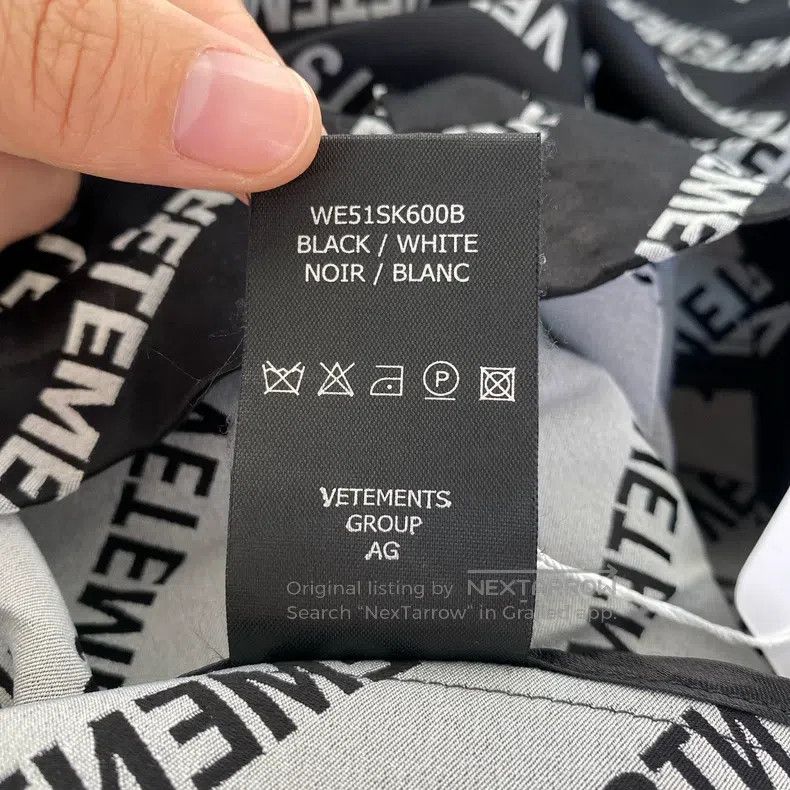 Vetements Vetements size M Black Lettering Half Skirt Size 23" - 9 Thumbnail