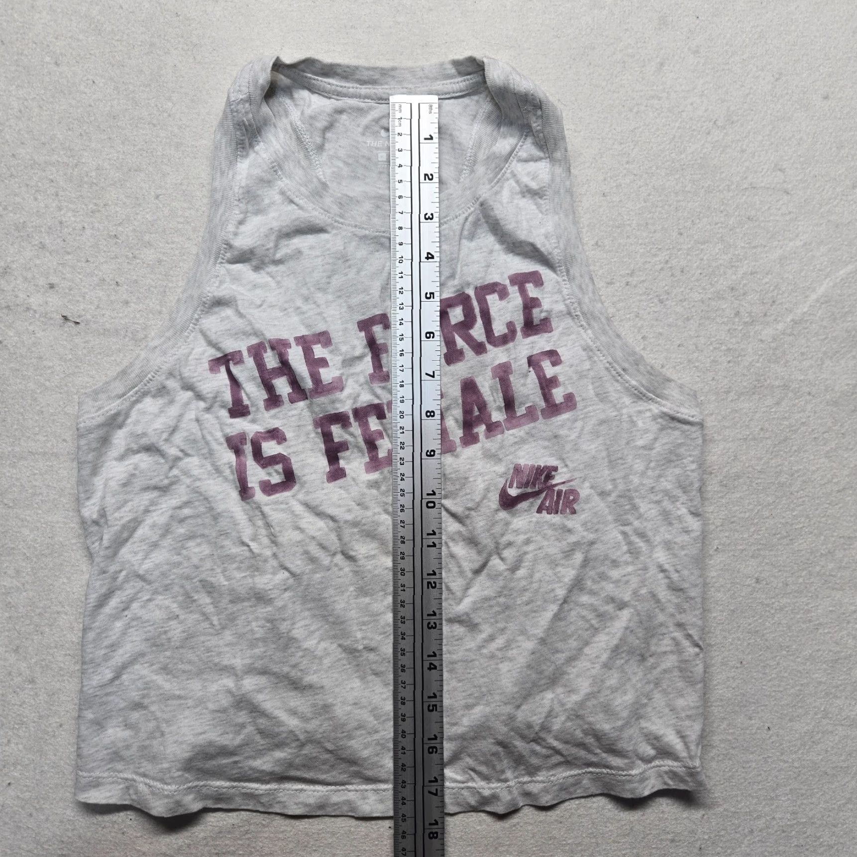 Nike Nike Air Women’s Cropped Tank Top Sleeveless M Gray Activewear 2020s Size M / US 6-8 / IT 42-44 - 6 Thumbnail