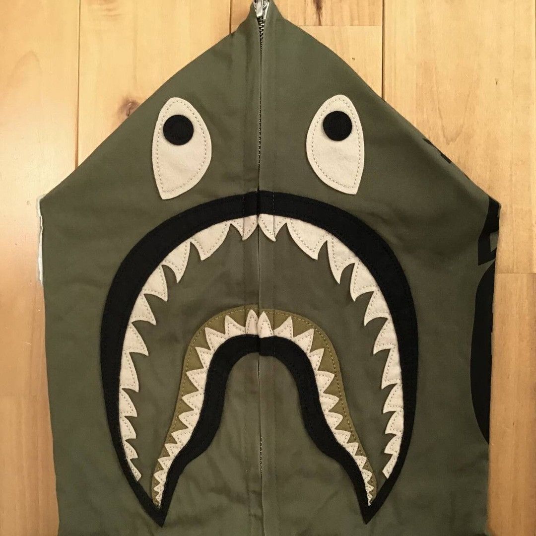 Bape 2012 BAPE Herringbone Shark full zip hoodie a bathing ape Size US M / EU 48-50 / 2 - 3 Thumbnail