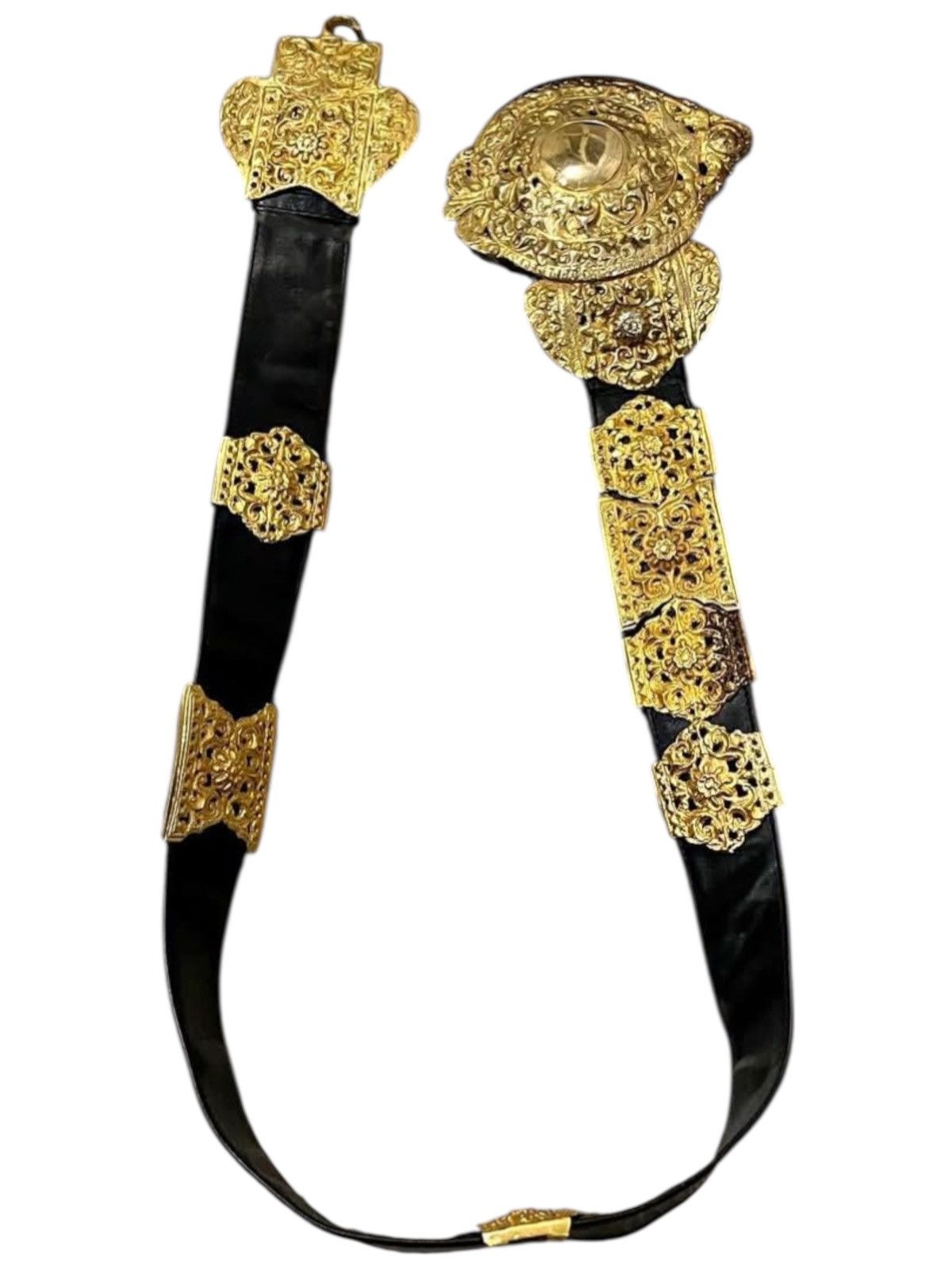 Roberta di Camerino 32 1970s Roberta di Camerino Gold Plated Buckle Western Belt Size 32 - 3 Thumbnail