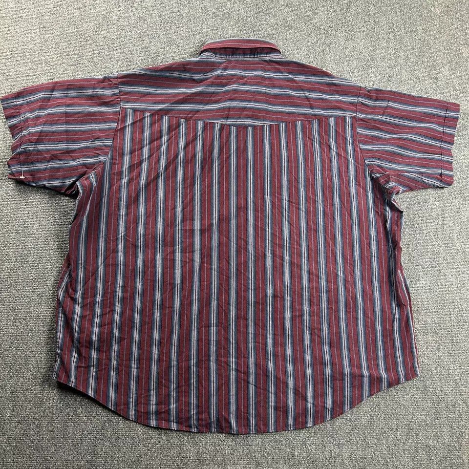 Vintage VTG Plains Westernwear Shirt Mens 3X Striped Big Pearl Snap Size US XXL / EU 58 / 5 - 6 Thumbnail