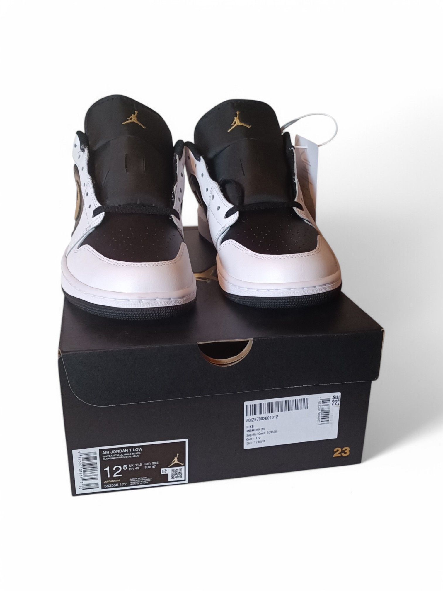 Jordan Brand × Nike Nike Air Jordan 1 Low 'Metallic Gold' 553558-172 Size US 12.5 / EU 45-46 - 20 Thumbnail