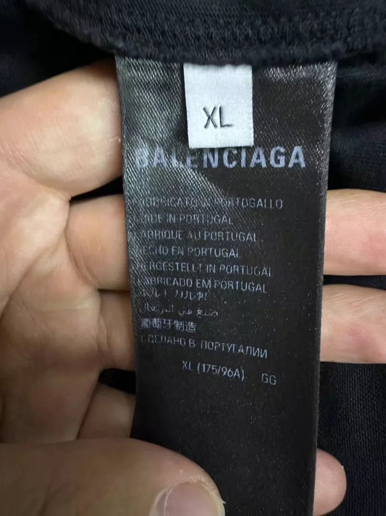 Balenciaga Balenciaga Black Silver Logo Short Sleeve TShirt-2506 Size US XL / EU 56 / 4 - 4 Thumbnail