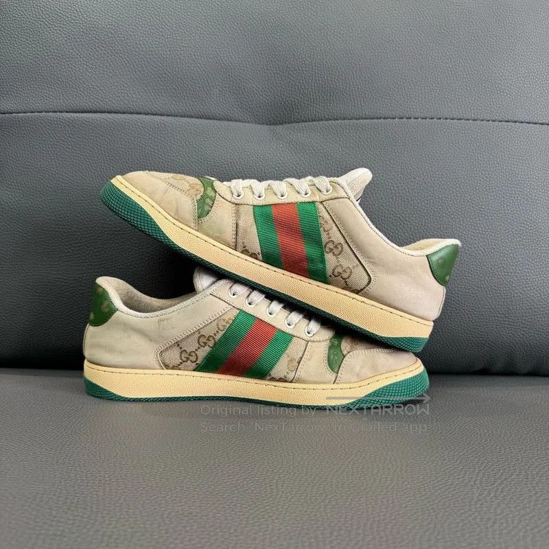 Gucci Gucci Screener Green Casual Sneakers . Size US 10.5 / EU 43-44 - 3 Thumbnail