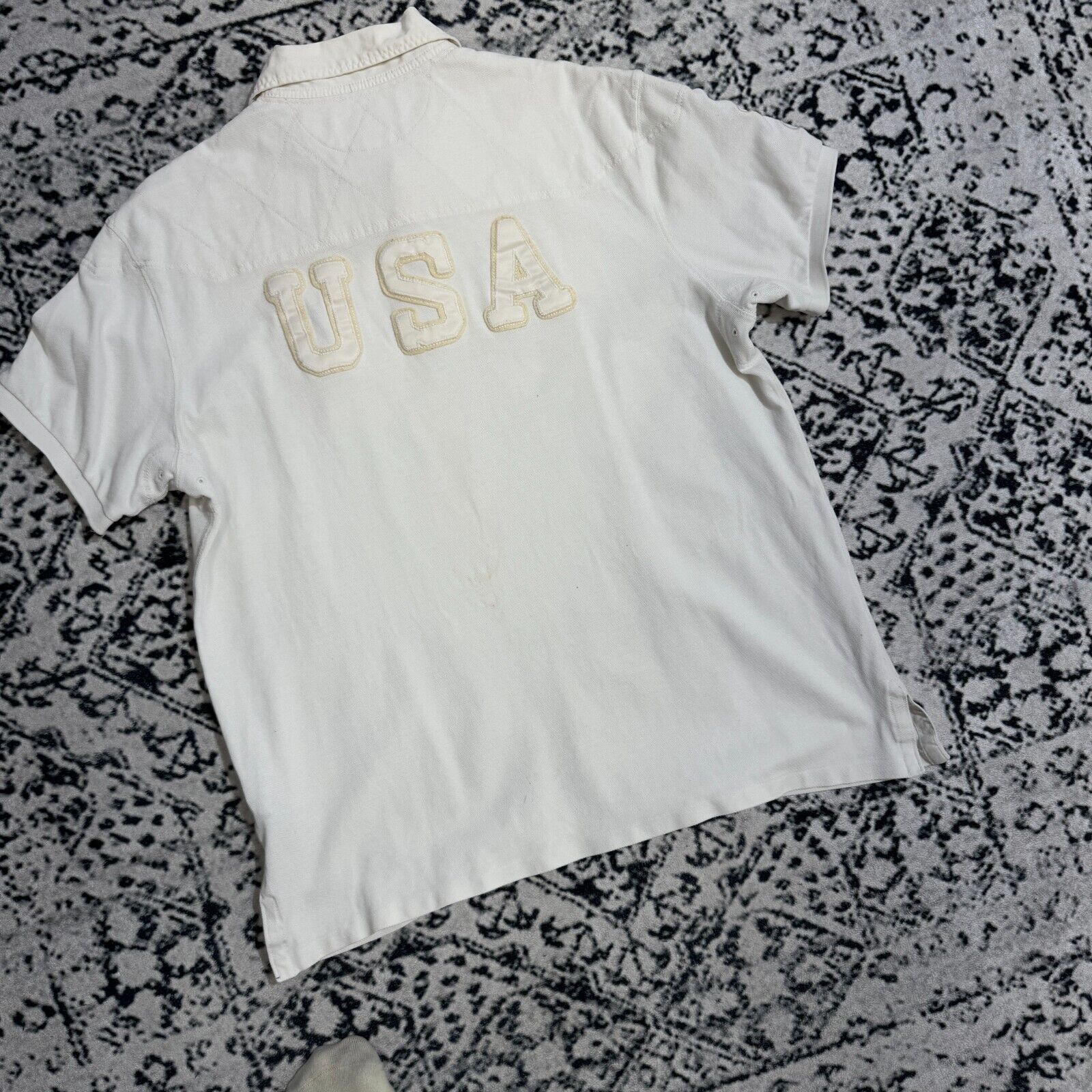 Ralph Lauren Vintage Ralph Lauren White Cotton Polo Shirt Size XL USA Size US XL / EU 56 / 4 - 12 Thumbnail