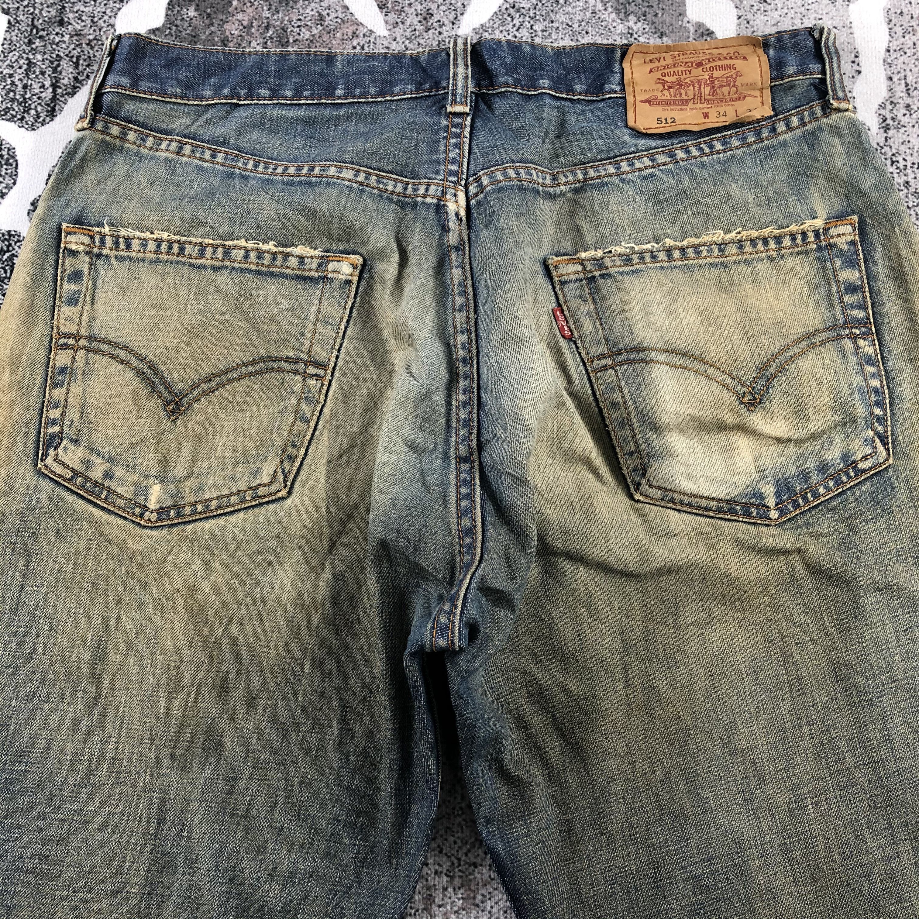 Levi's Vintage Levi's 512 Jeans Rusty Wash Denim KJ1074 Size US 34 / EU 50 - 4 Thumbnail