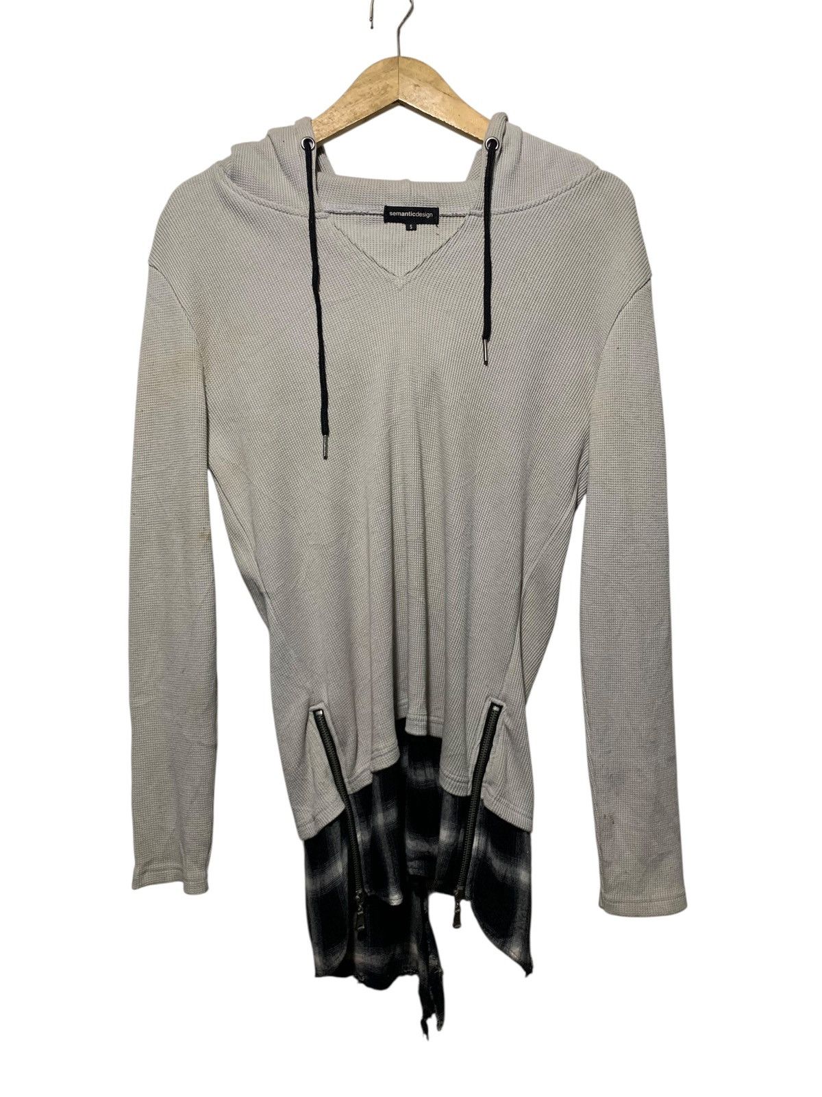 If Six Was Nine 2000s Semantic Design side zipper thermal hoodie Size US S / EU 44-46 / 1 - 1 Thumbnail