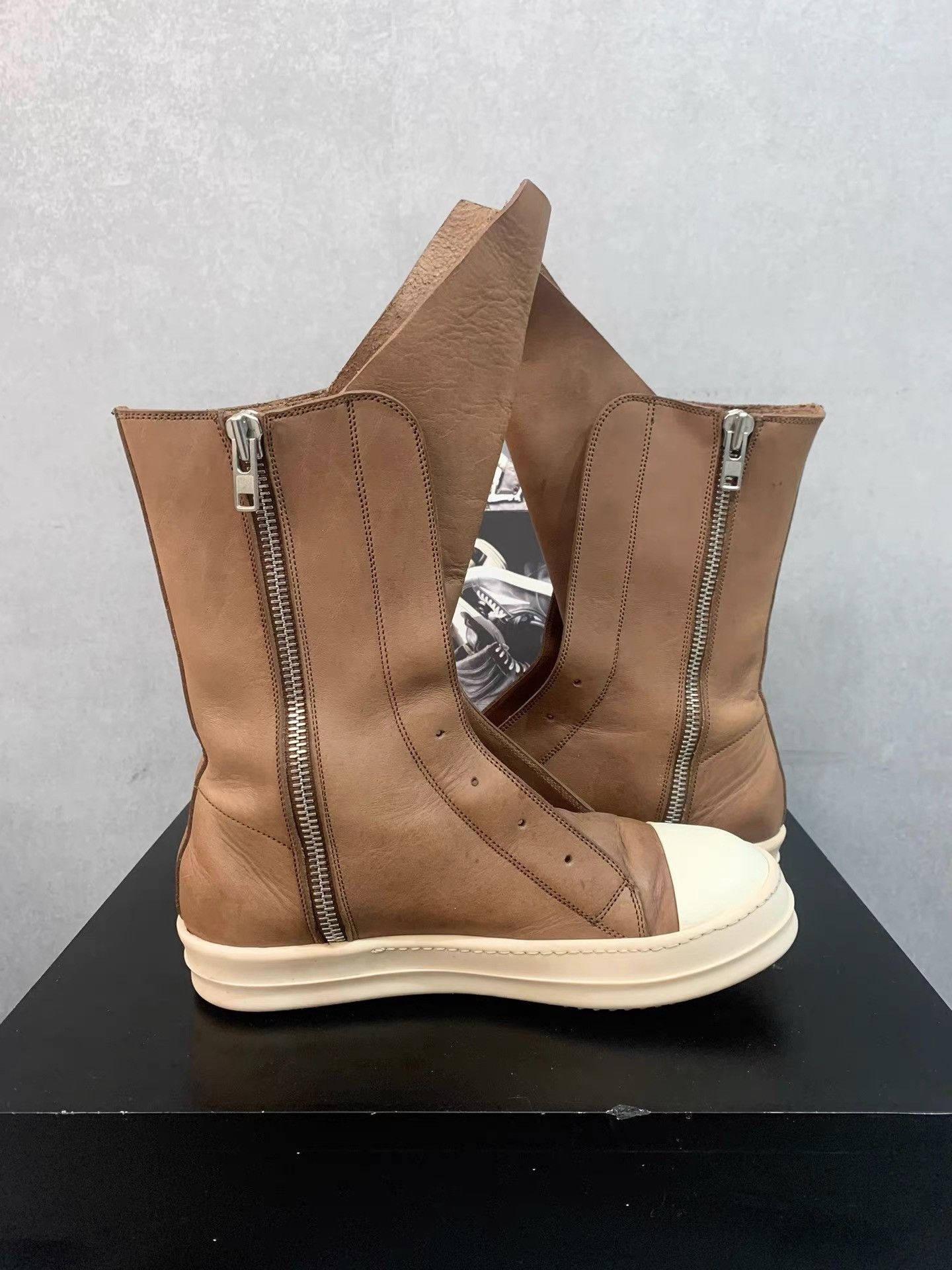 Rick Owens Rick Owens Mainline Leather Long Tongue Boots K34 Size US 6 / EU 39 - 5 Thumbnail