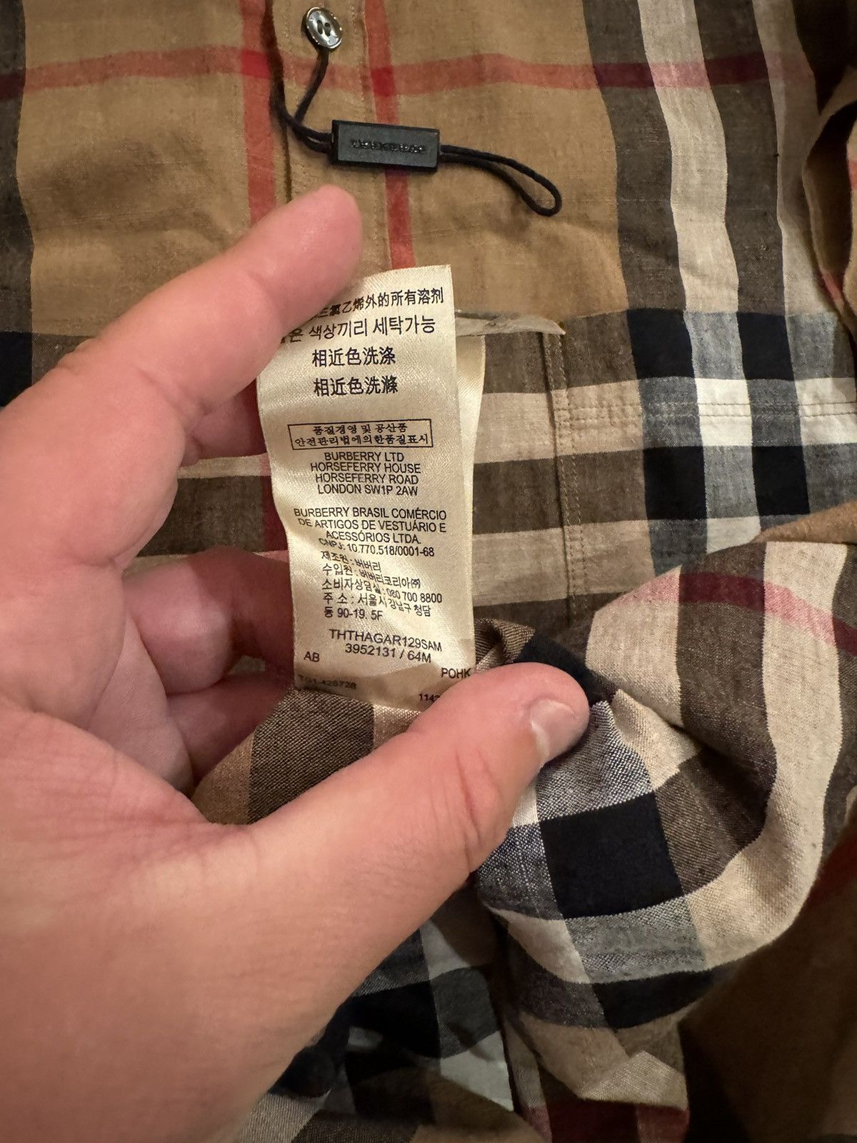 Burberry 🔥Burberry Brit Nova Check Linen Shirt/Nova Check Polo Shirt Size US M / EU 48-50 / 2 - 16 Thumbnail