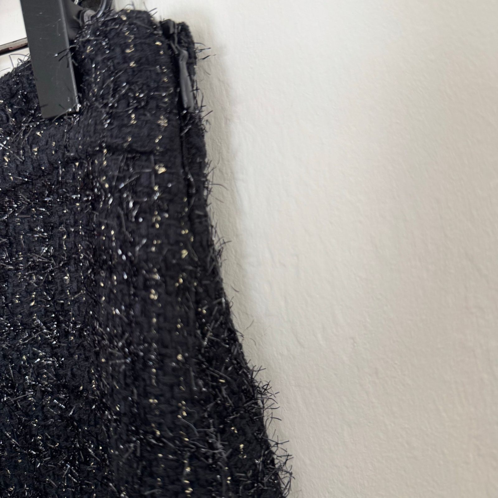 Zara Zara Studio Black Tweed Sparkle High Waisted Shorts Medium Size 30" / US 8 / IT 44 - 8 Thumbnail