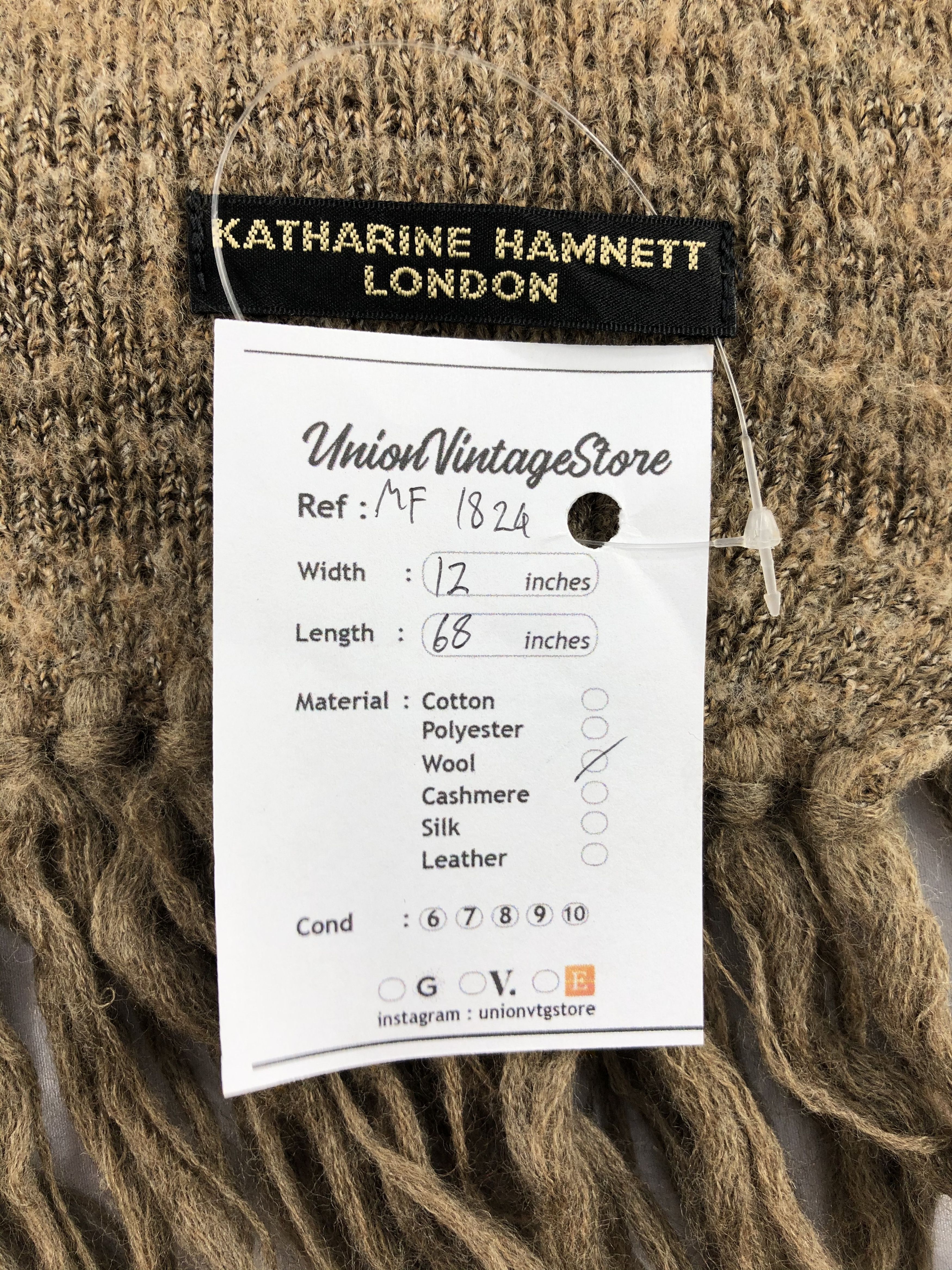 Katharine Hamnett London Vintage Katharine Hamnett Scarf/Muffler/Neckwear MF1824 Size ONE SIZE - 6 Thumbnail