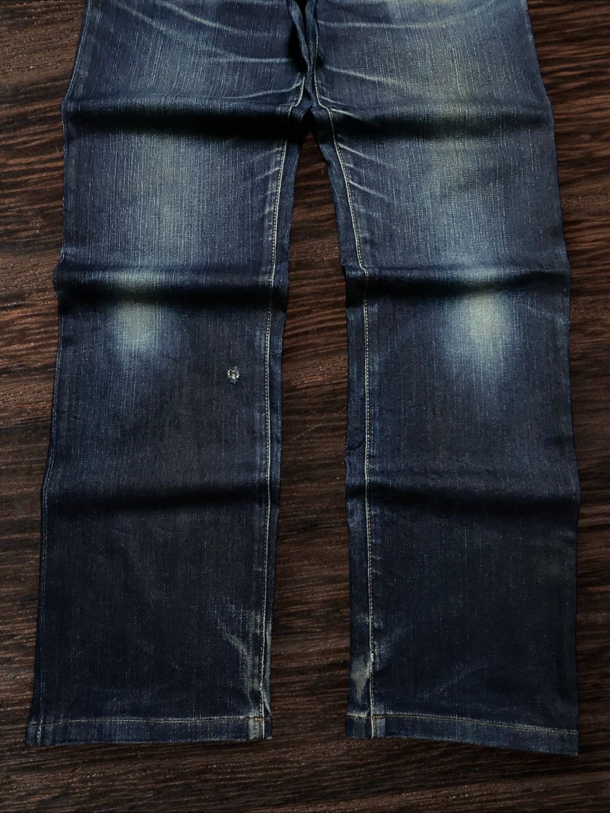 Jun Takahashi Vintage Japanese Brand Uniqlo Fade Wash Distressed Slim Jean Size US 30 / EU 46 - 5 Thumbnail